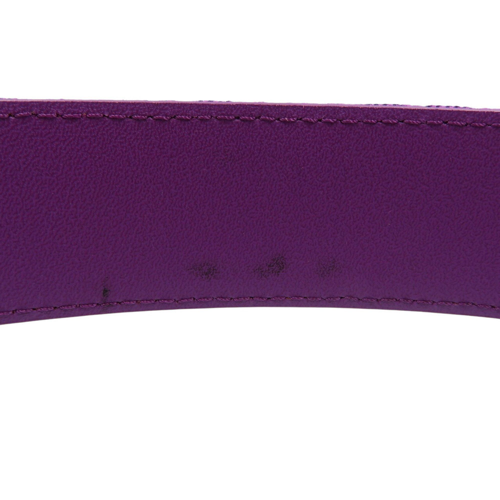 Louis Vuitton Louis Vuitton Santur Signature M0177 Denim Purple Belt 1023LOUIS VUITTON Size ONE SIZE - 5 Thumbnail