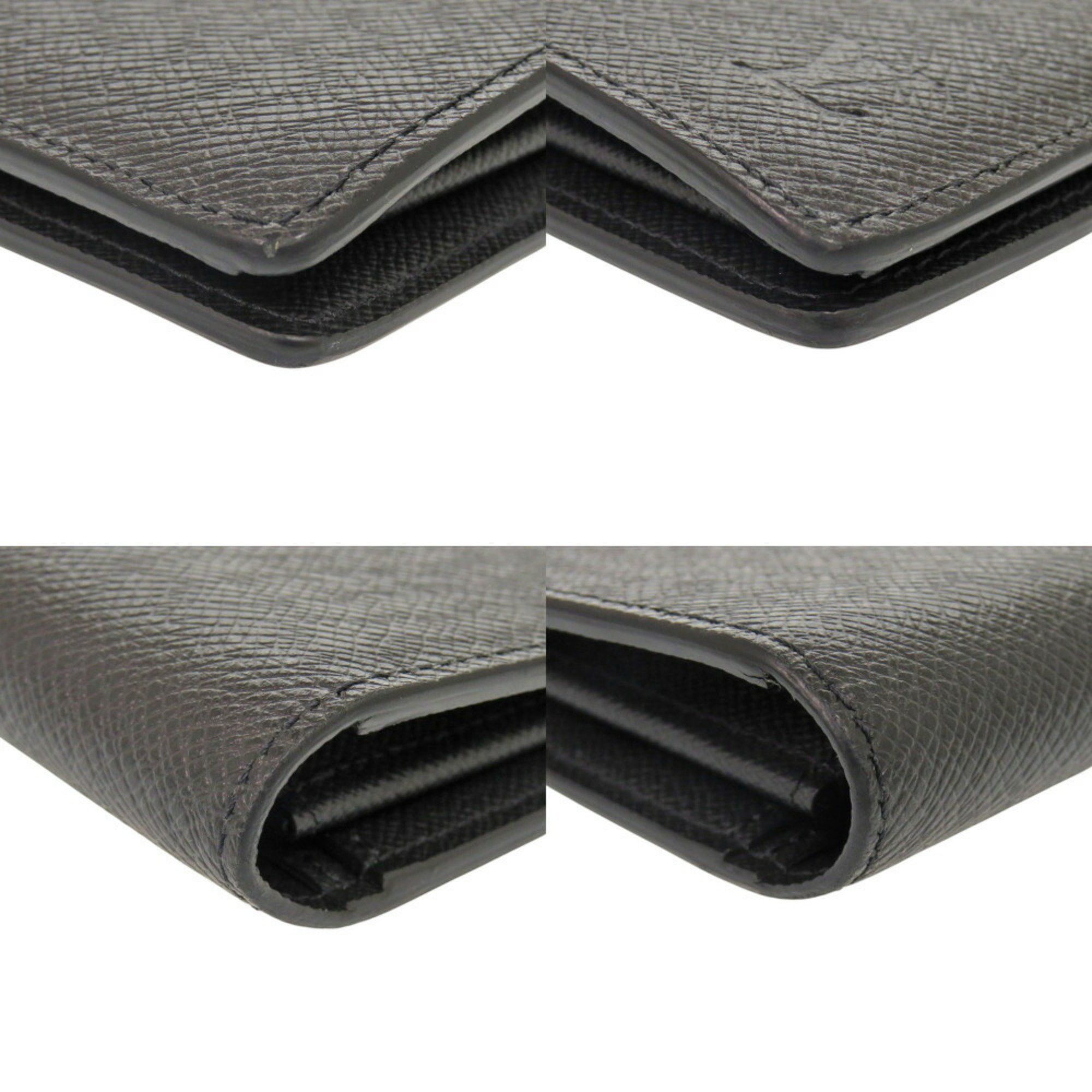 Louis Vuitton Louis Vuitton Portefeuille Plaza M30501 Taiga Noir Long Wallet 0800LOUIS VUITTON Size ONE SIZE - 4 Thumbnail