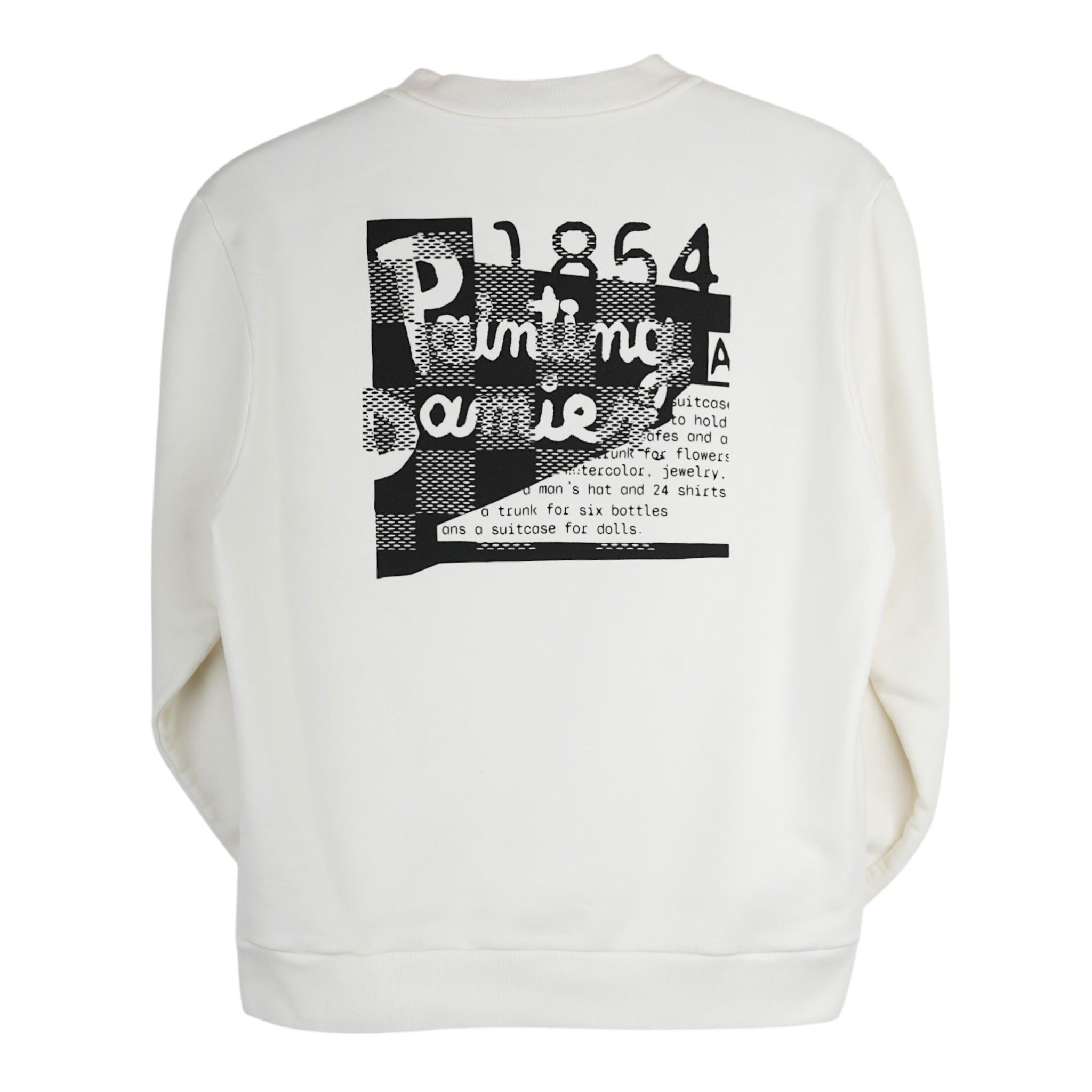 Louis Vuitton Malletier Crewneck Sweatshirt White Black Size US XXL / EU 58 / 5 - 2 Thumbnail