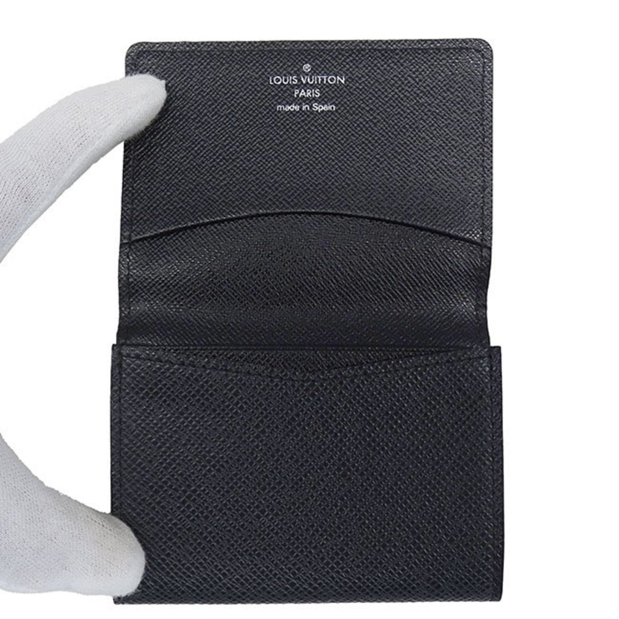 Louis Vuitton Louis Vuitton Card Case Men's Taiga Envelope Carte de Visite Ardoise Black M30922 Business Holder Compact Size ONE SIZE - 5 Thumbnail