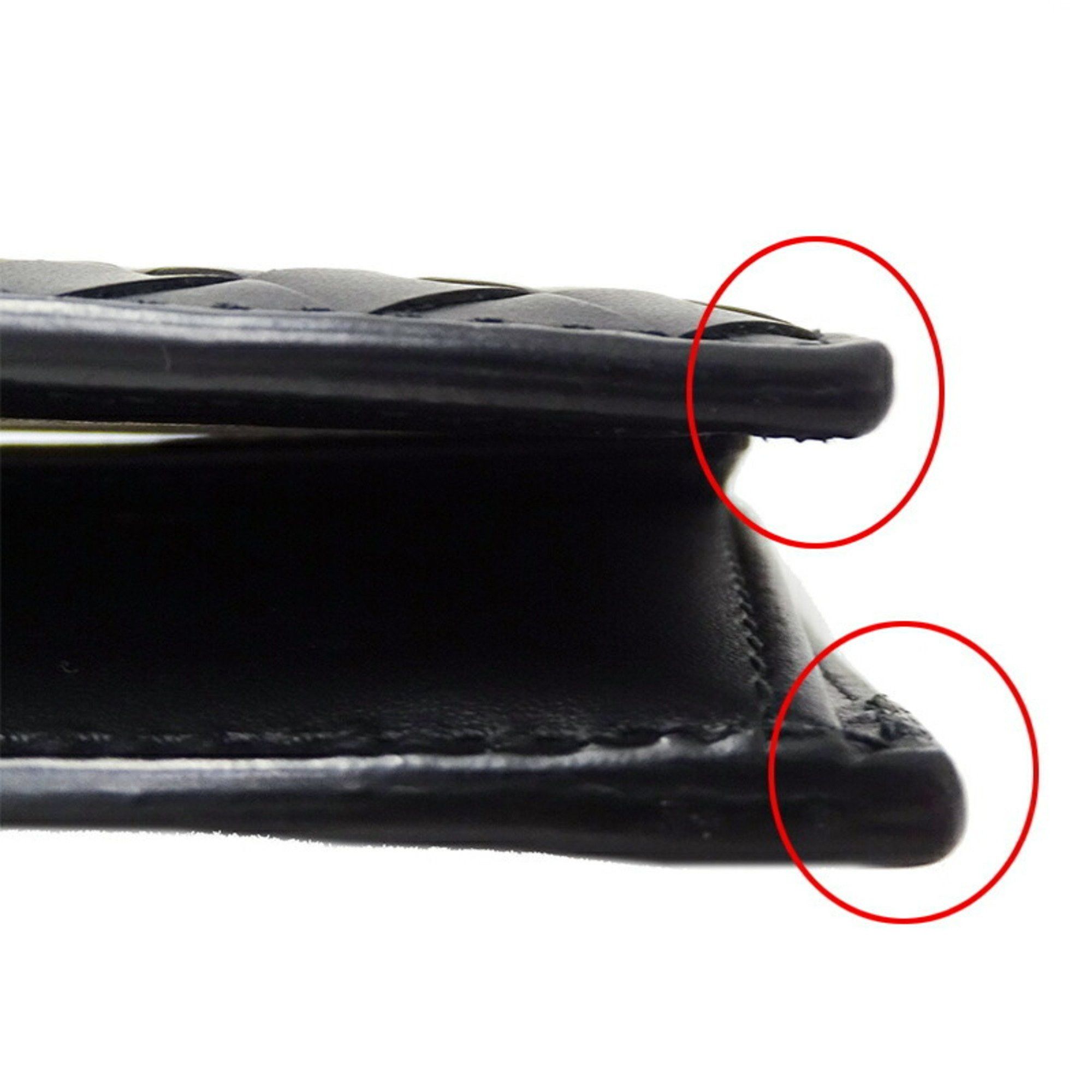 Bottega Veneta BOTTEGA VENETA Men's Wallet Bi-fold Intrecciato Leather Black Compact Size ONE SIZE - 10 Thumbnail