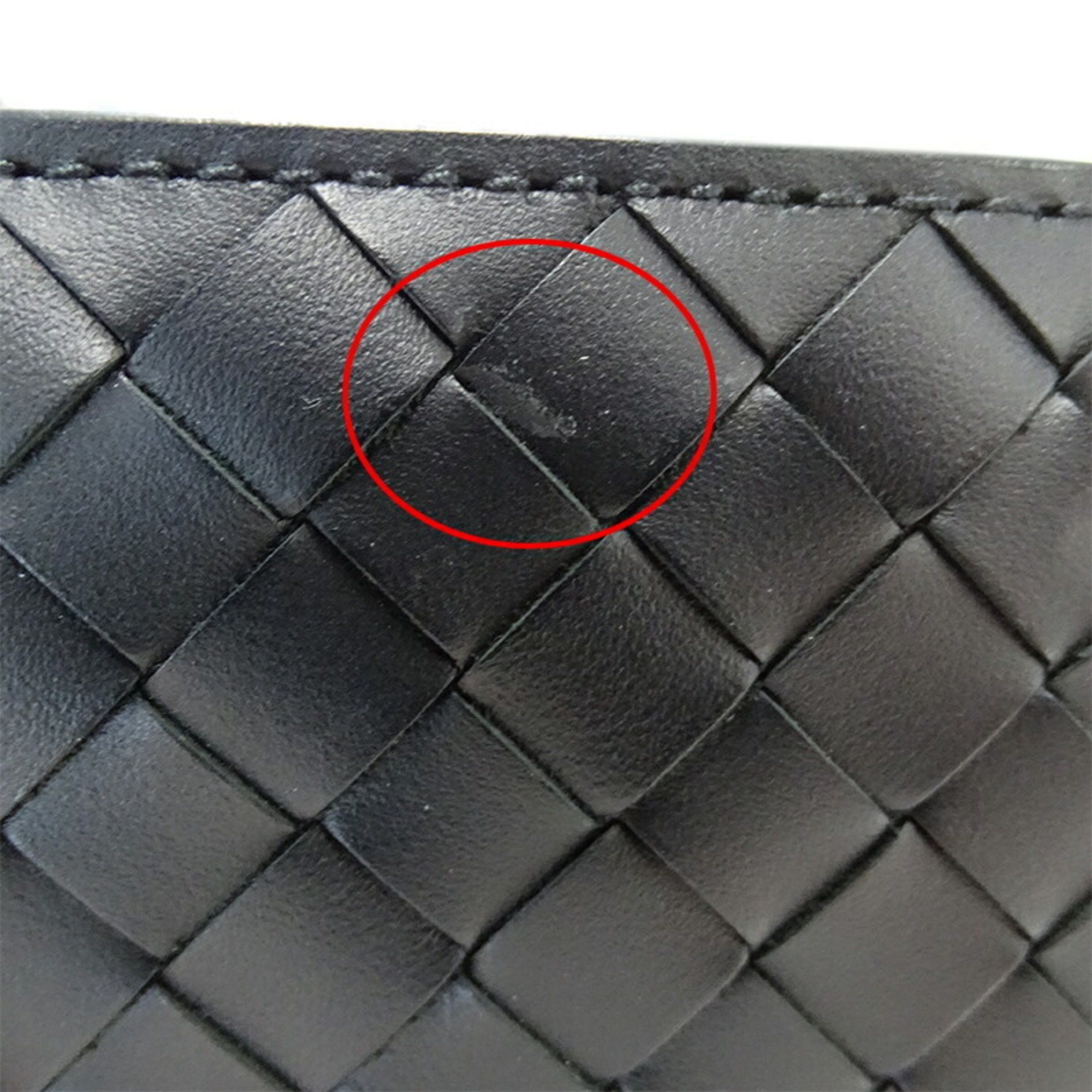 Bottega Veneta BOTTEGA VENETA Men's Wallet Bi-fold Intrecciato Leather Black Compact Size ONE SIZE - 9 Thumbnail