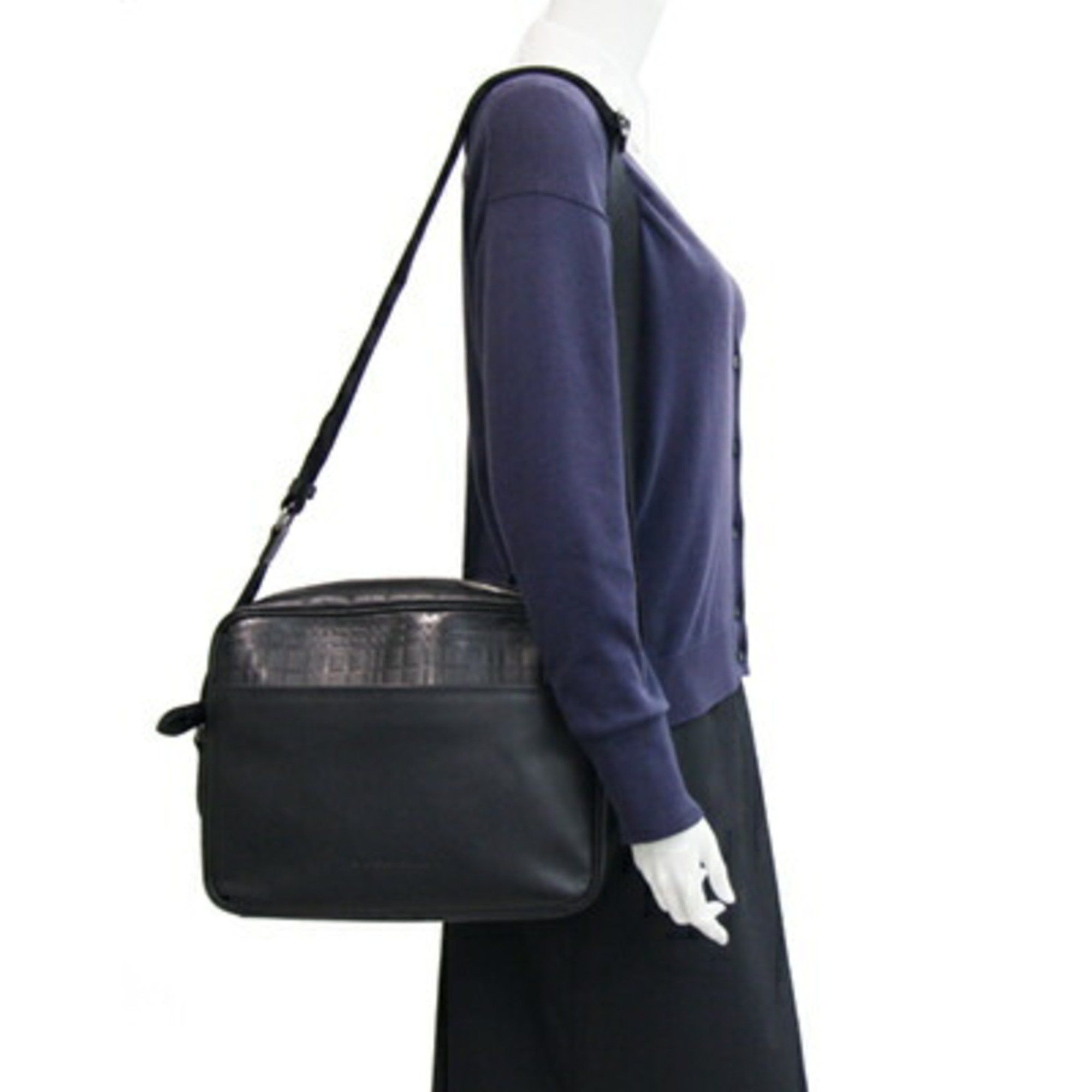 Burberry Burberry Shoulder Bag Black Leather Crossbody Nova Check Men's BURBERRY Size ONE SIZE - 10 Thumbnail