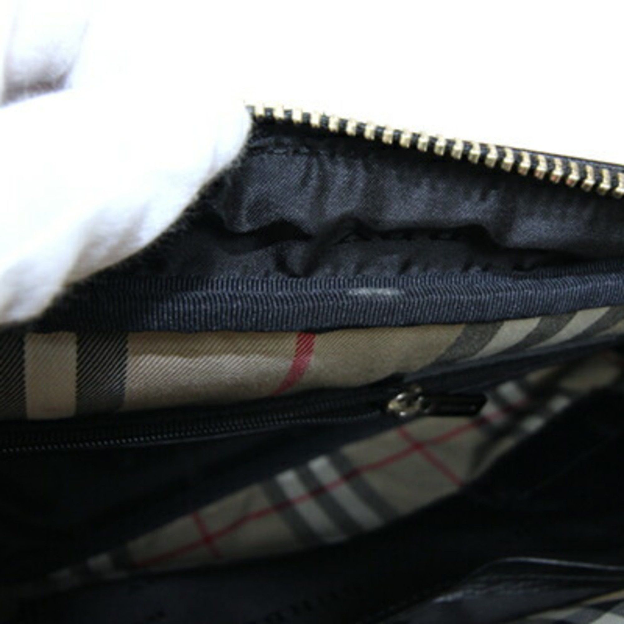 Burberry Burberry Shoulder Bag Black Leather Crossbody Nova Check Men's BURBERRY Size ONE SIZE - 9 Thumbnail