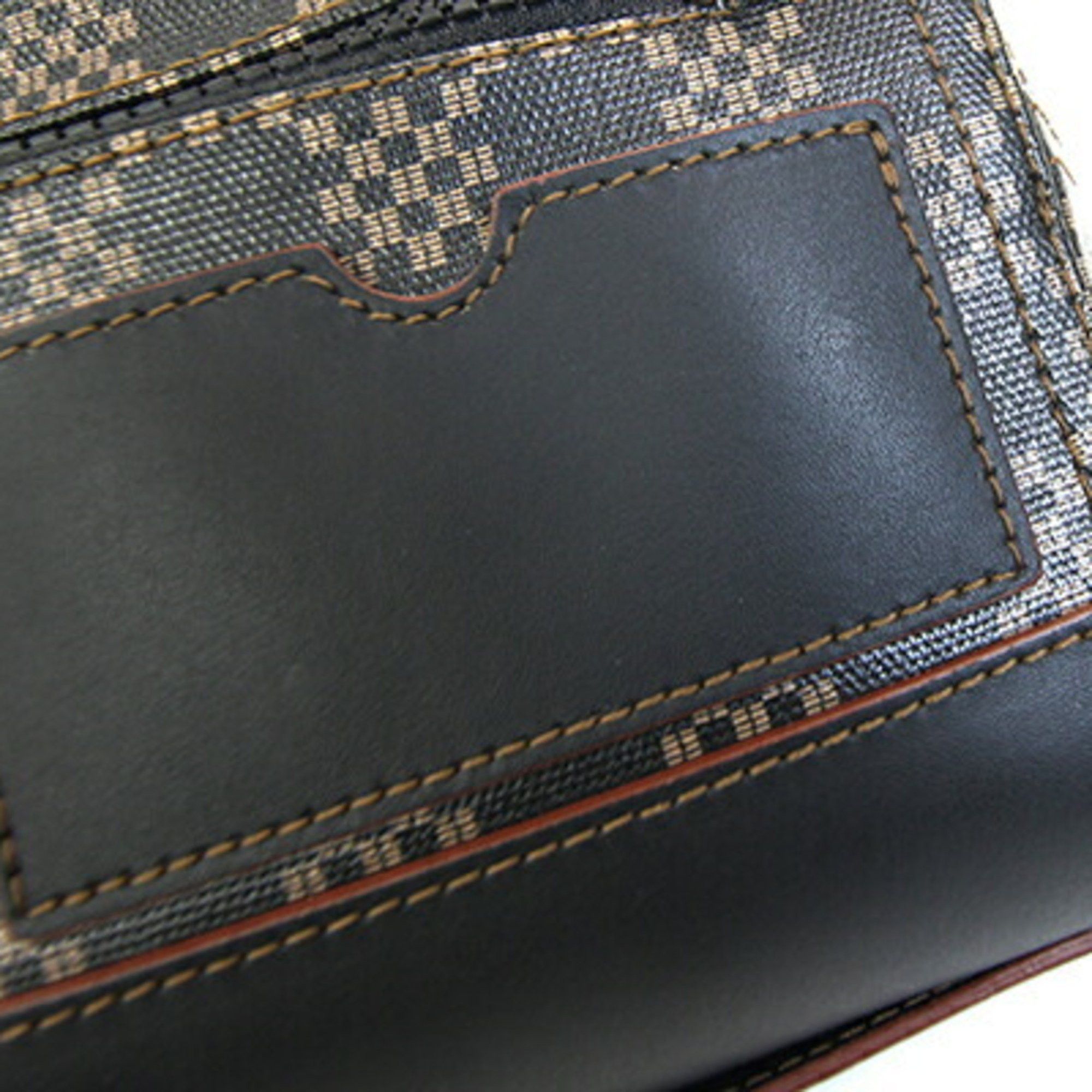 Furla FURLA Waist Bag Ulysse S 102322 Black Brown PVC Leather Belt Body Crossbody Men's Size ONE SIZE - 5 Thumbnail