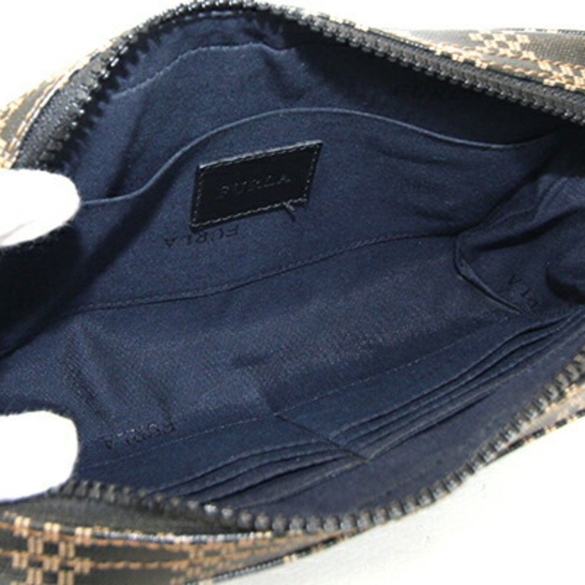 Furla FURLA Waist Bag Ulysse S 102322 Black Brown PVC Leather Belt Body Crossbody Men's Size ONE SIZE - 3 Thumbnail
