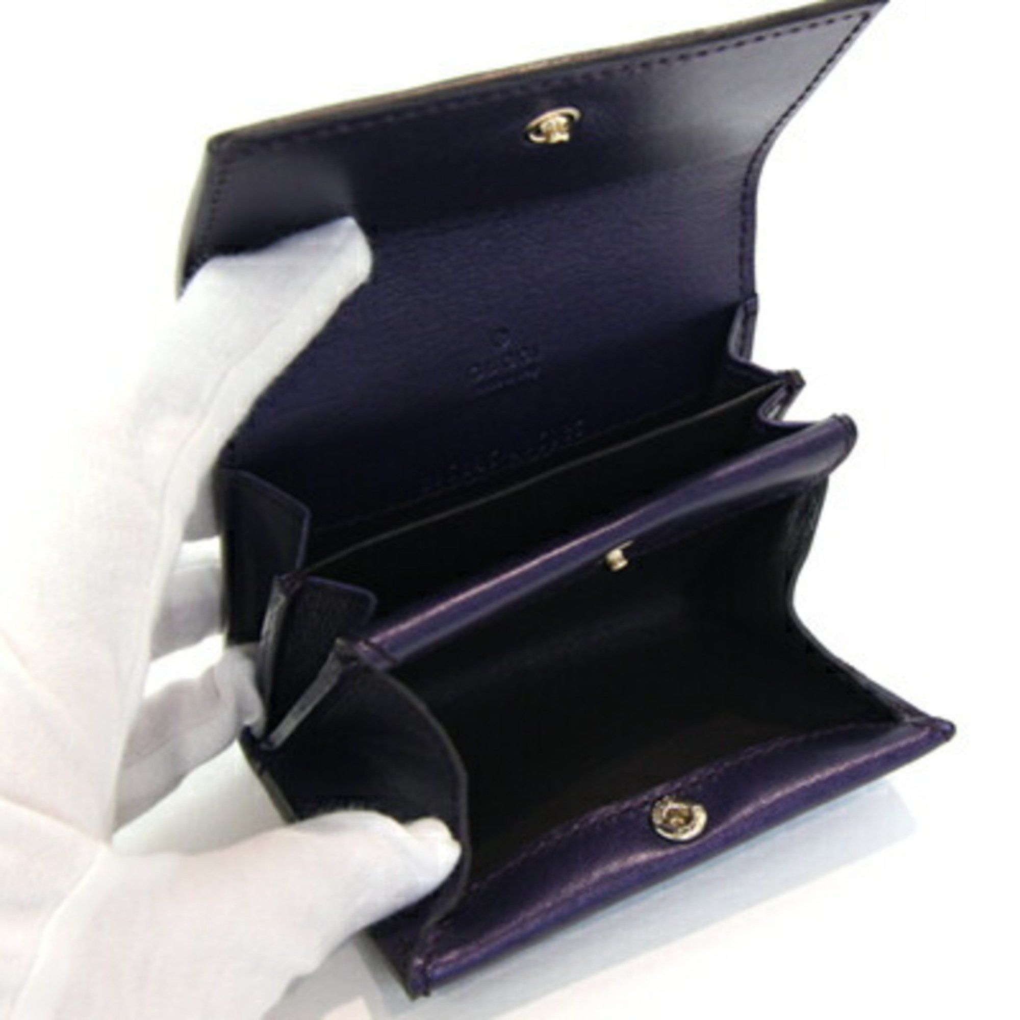 Gucci Coin Case Micro Guccissima 295845 Purple Patent Leather