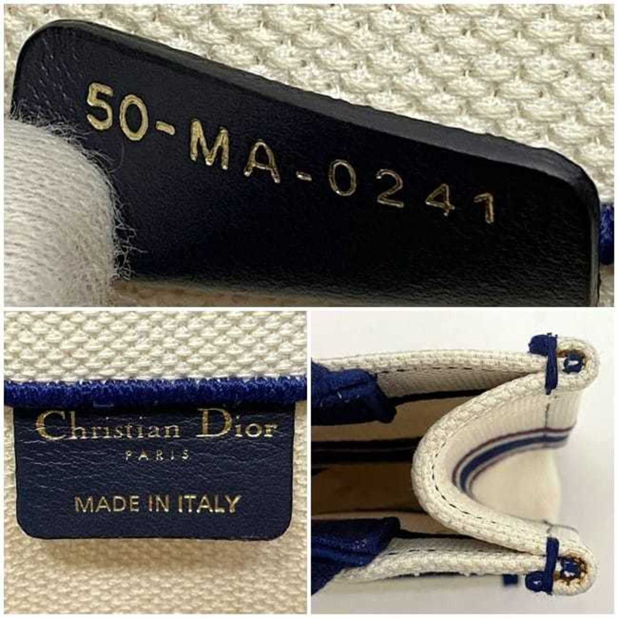 Dior Christian Dior Handbag Book Tote Vertical f-22696 White Navy Red Canvas 50-MA-0241 Freestanding Heart Embroidery Size ONE SIZE - 8 Thumbnail