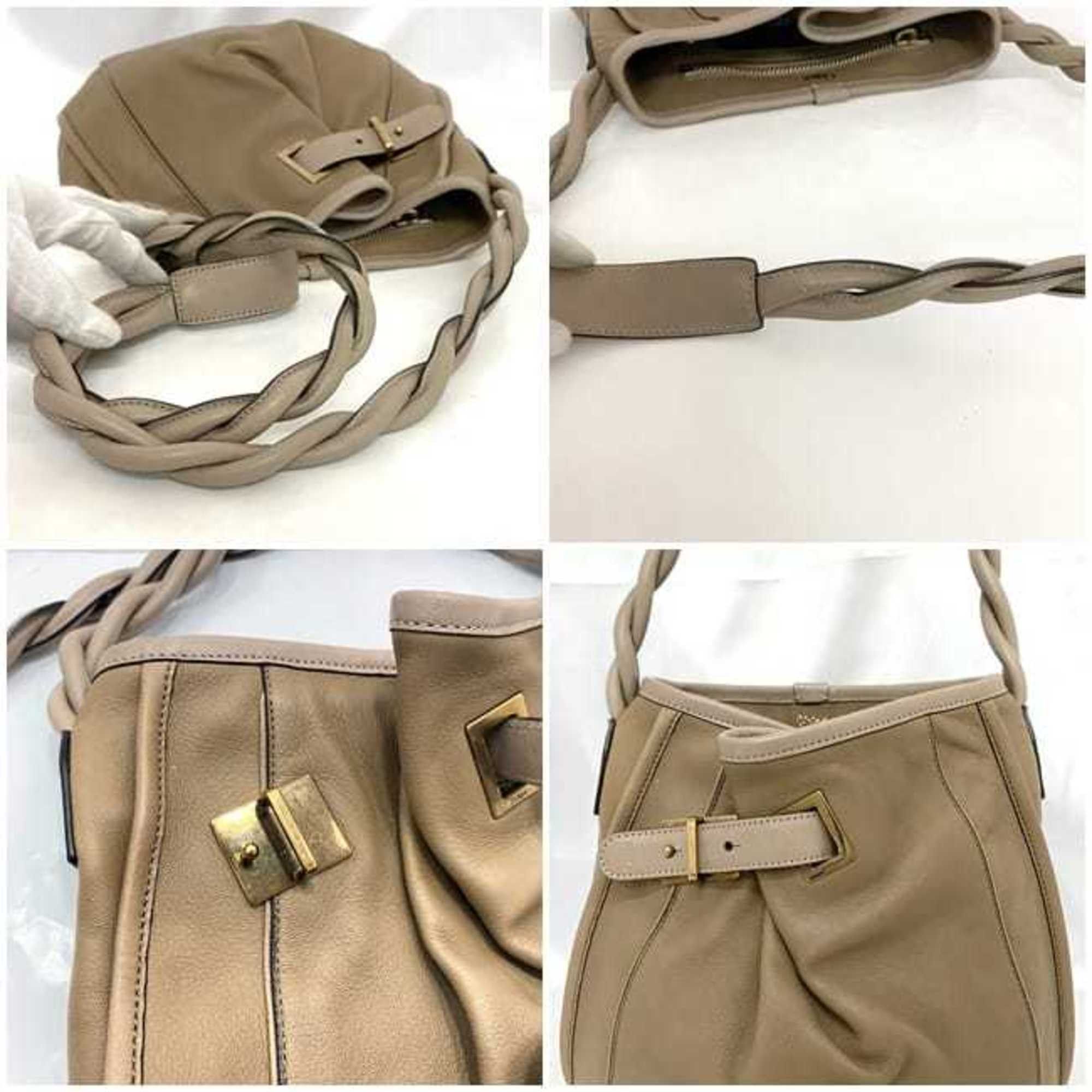 Chloe Chloé Chloe Shoulder Bag ec-22665 Beige Brown Leather 04-10-51-5811 Crossbody Women's Compact Size ONE SIZE - 9 Thumbnail