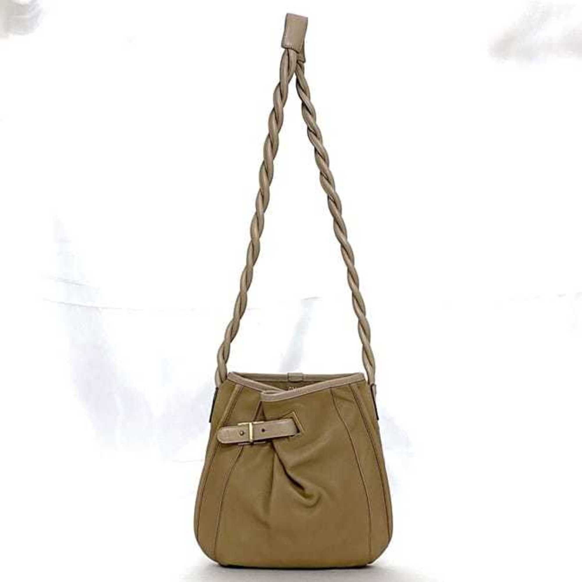 Chloe Chloé Chloe Shoulder Bag ec-22665 Beige Brown Leather 04-10-51-5811 Crossbody Women's Compact Size ONE SIZE - 6 Thumbnail