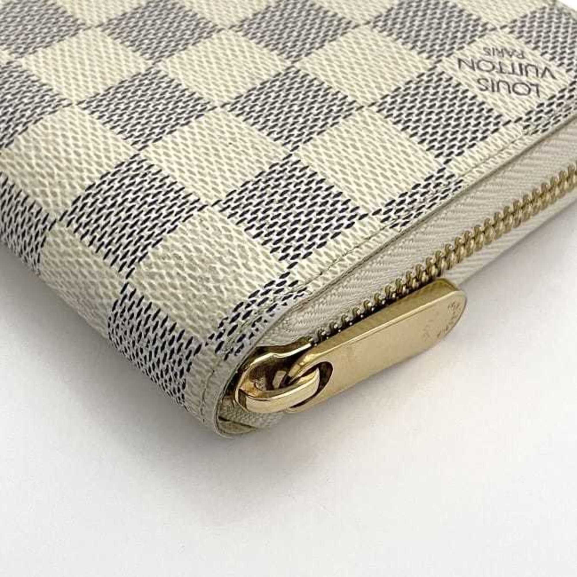 Louis Vuitton Louis Vuitton Round Long Wallet Zippy f-22719 Gray White Damier Azur N41660 Canvas CA3069 LOUIS VUITTON Size ONE SIZE - 5 Thumbnail