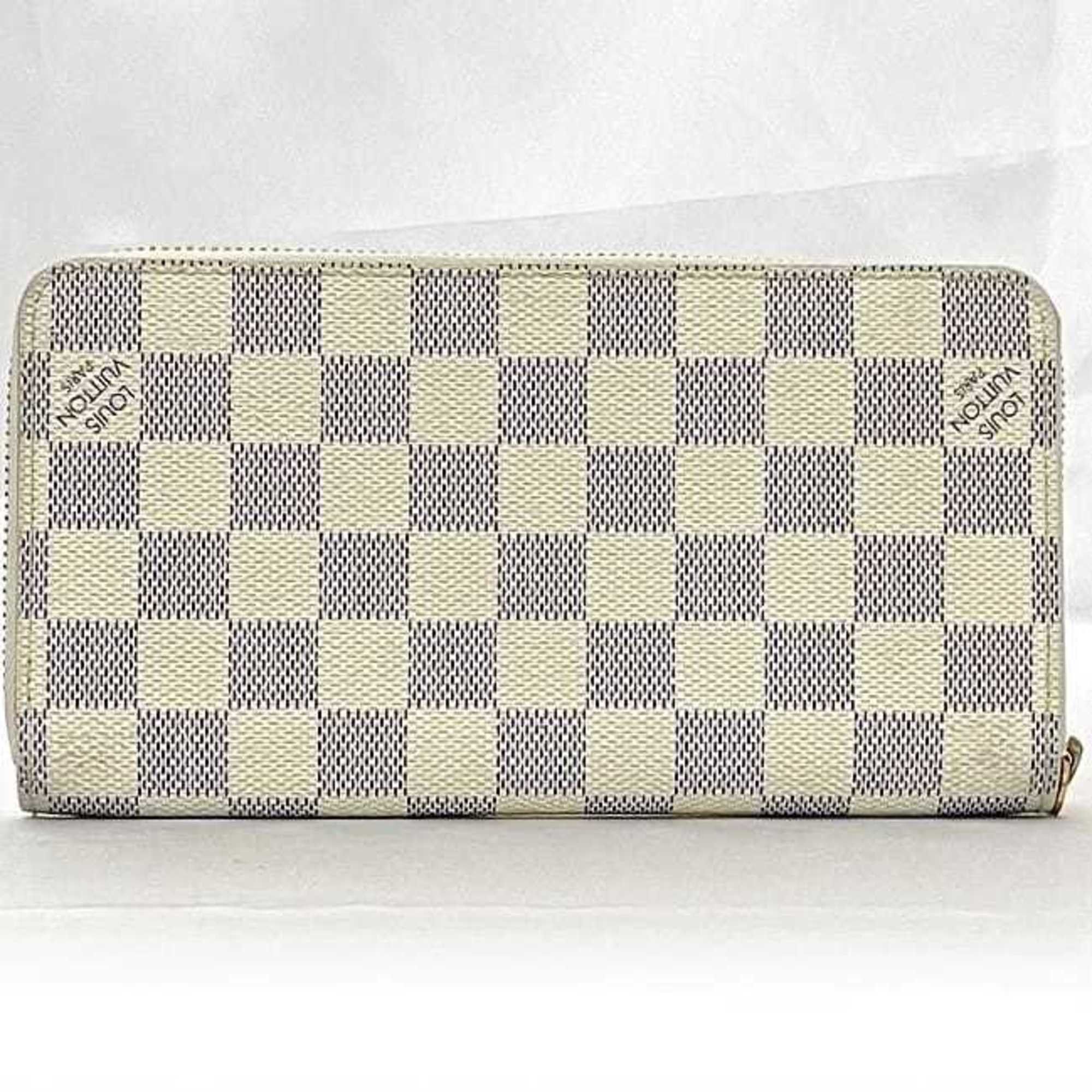 Louis Vuitton Louis Vuitton Round Long Wallet Zippy f-22719 Gray White Damier Azur N41660 Canvas CA3069 LOUIS VUITTON Size ONE SIZE - 3 Thumbnail
