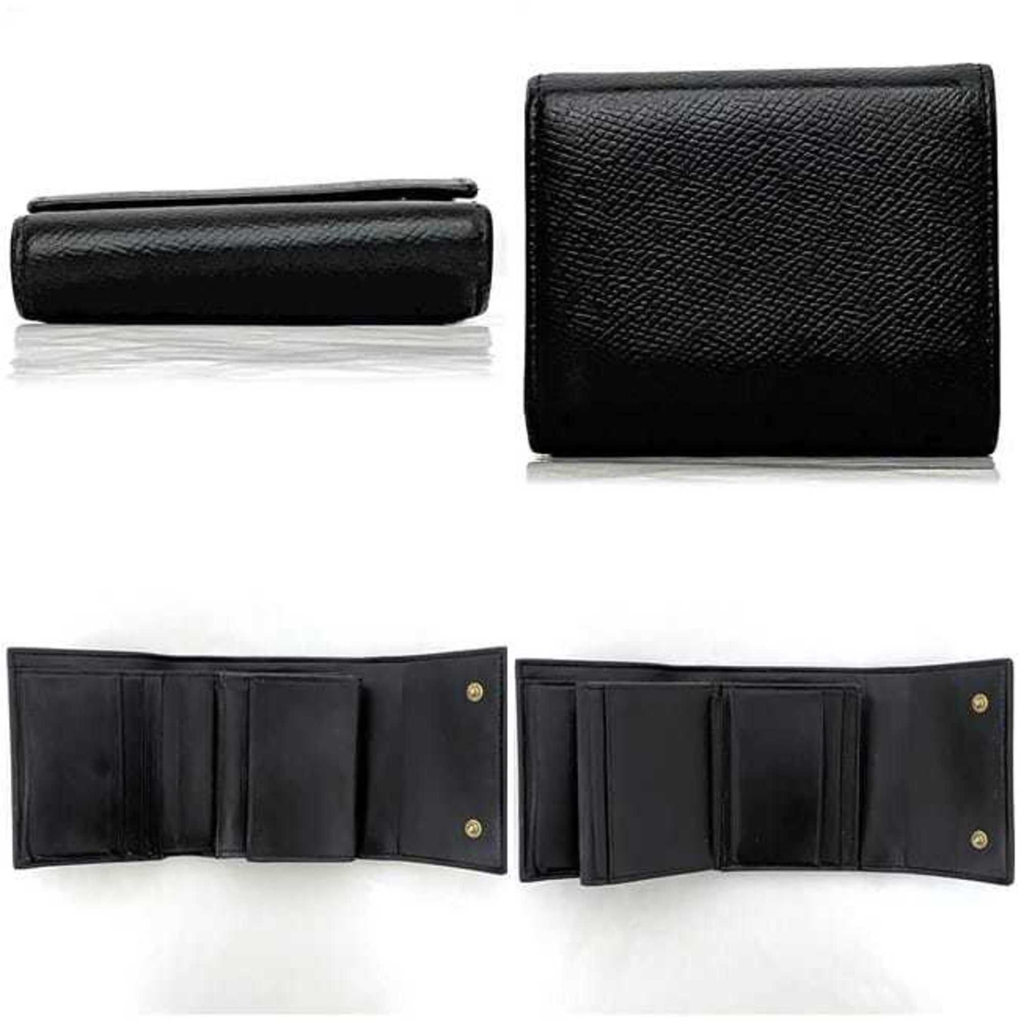 Celine Celine Tri-fold Wallet ec-22834 Black 10B573BEL.38NO Compact Leather W-1N-4169 CELINE Mini Women's Men's Folding Size ONE SIZE - 3 Thumbnail