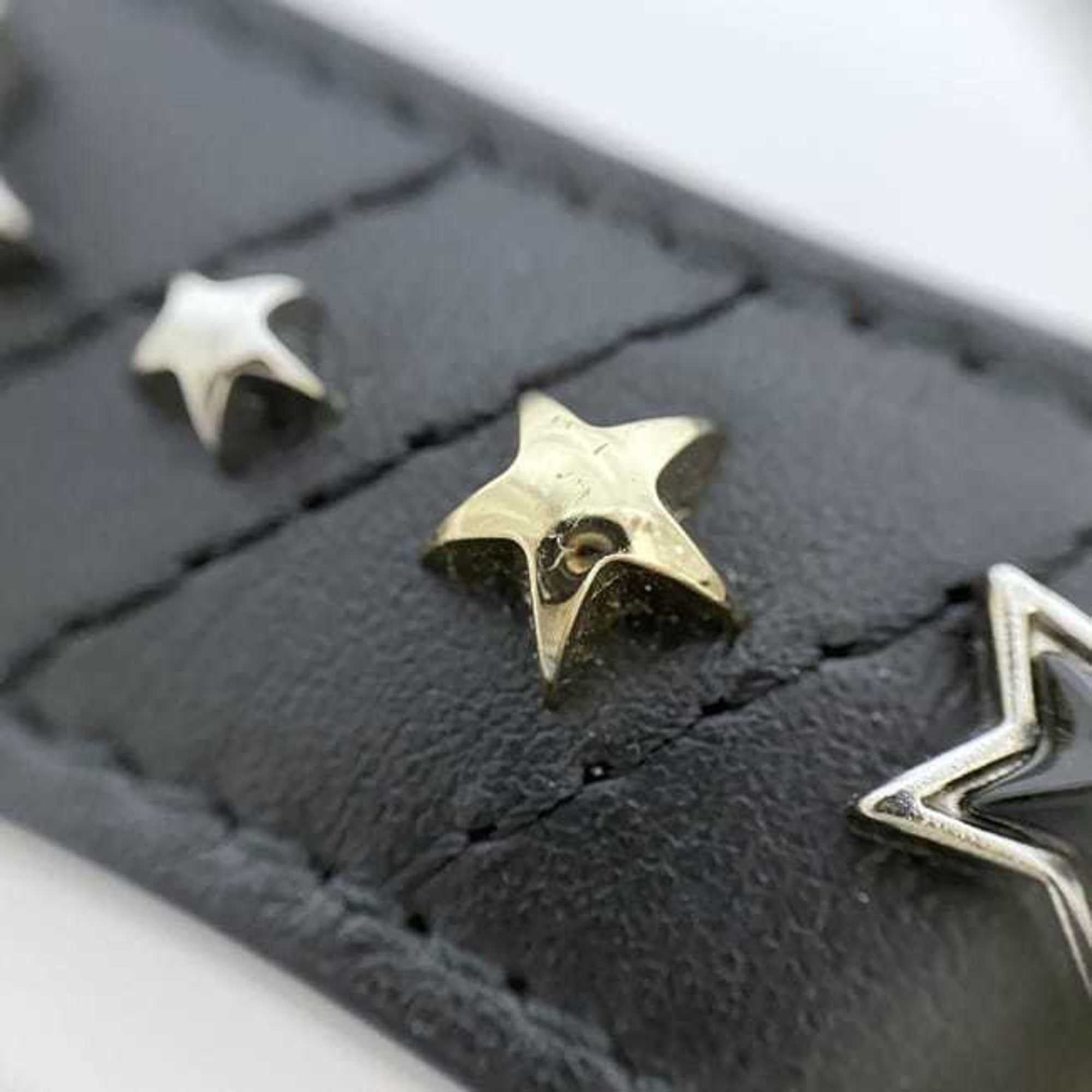 Jimmy Choo Jimmy Choo Key Ring ec-22580 Black Silver Gold Leather Metal JIMMY CHOO Star Strap Studs Keychain Women's Bag Charm Size ONE SIZE - 10 Thumbnail