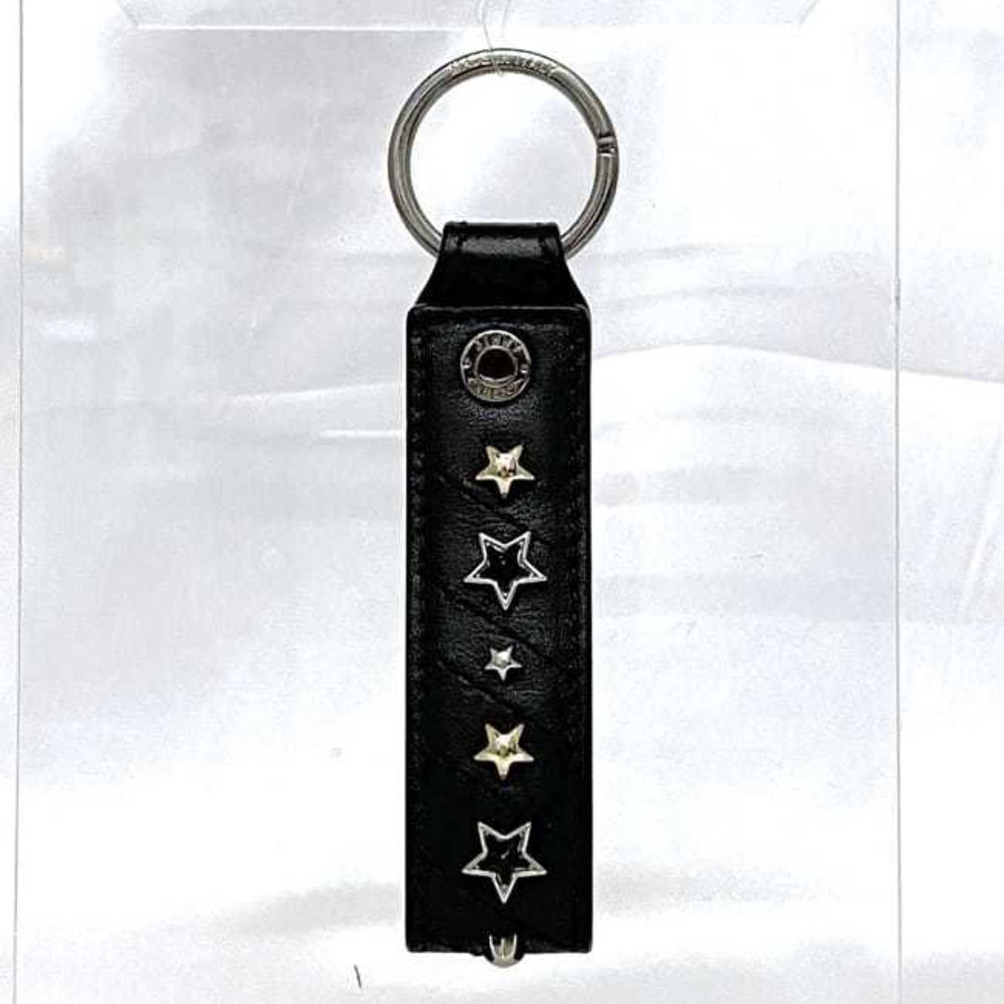 Jimmy Choo Jimmy Choo Key Ring ec-22580 Black Silver Gold Leather Metal JIMMY CHOO Star Strap Studs Keychain Women's Bag Charm Size ONE SIZE - 4 Thumbnail
