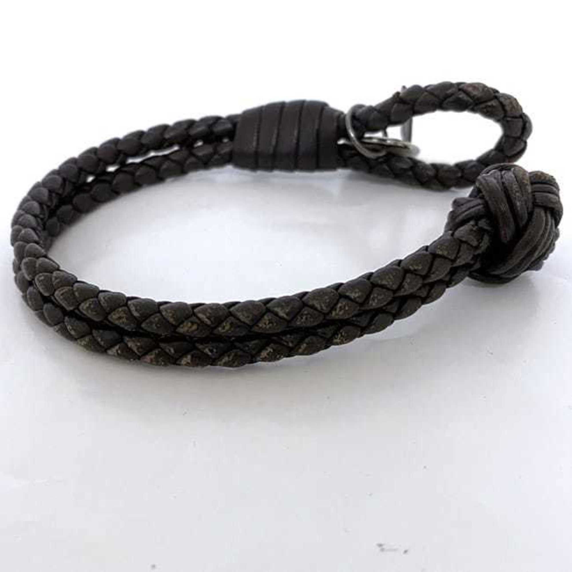 Bottega Veneta Bottega Veneta Bracelet ec-22584 Brown Intrecciato Leather BOTTEGA VENETA Bangle Women's Size ONE SIZE - 6 Thumbnail