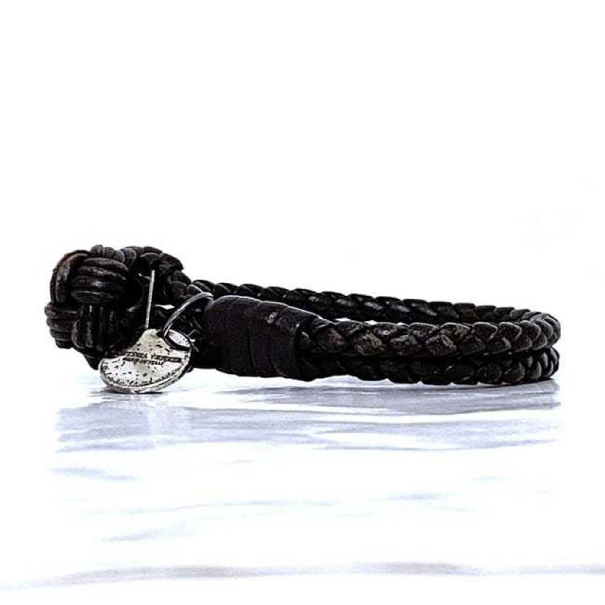 Bottega Veneta Bottega Veneta Bracelet ec-22584 Brown Intrecciato Leather BOTTEGA VENETA Bangle Women's Size ONE SIZE - 3 Thumbnail
