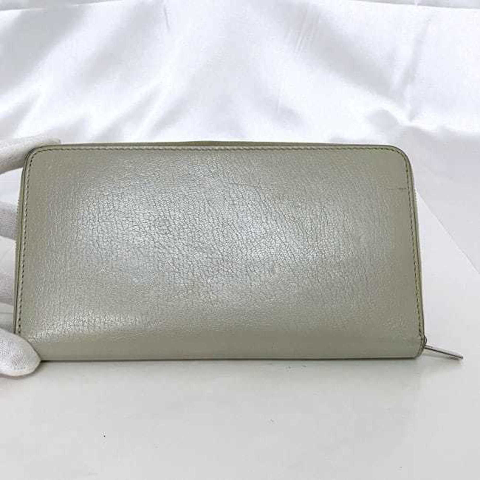 Celine Celine Round Long Wallet Large Zip Multi-Function ec-22650 Gray 105003 Leather S-PG-3176 CELINE Women's Size ONE SIZE - 7 Thumbnail