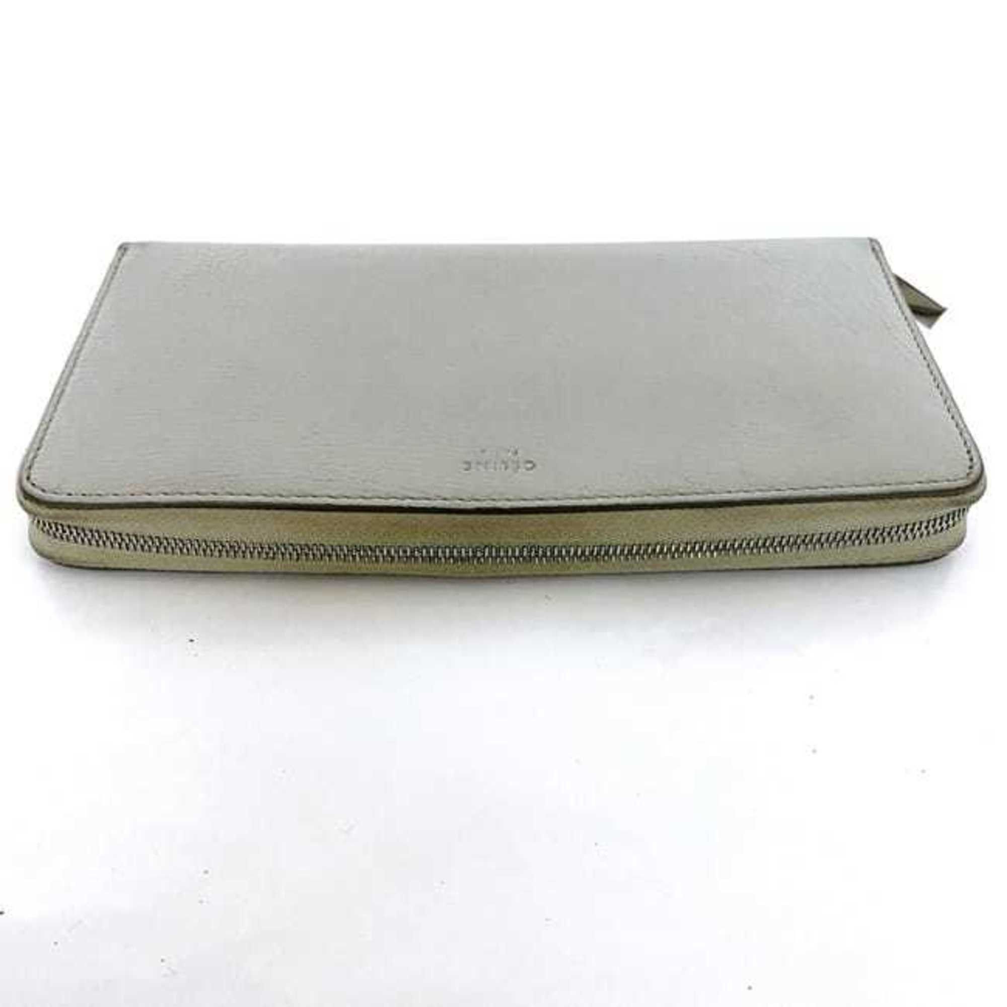 Celine Celine Round Long Wallet Large Zip Multi-Function ec-22650 Gray 105003 Leather S-PG-3176 CELINE Women's Size ONE SIZE - 8 Thumbnail