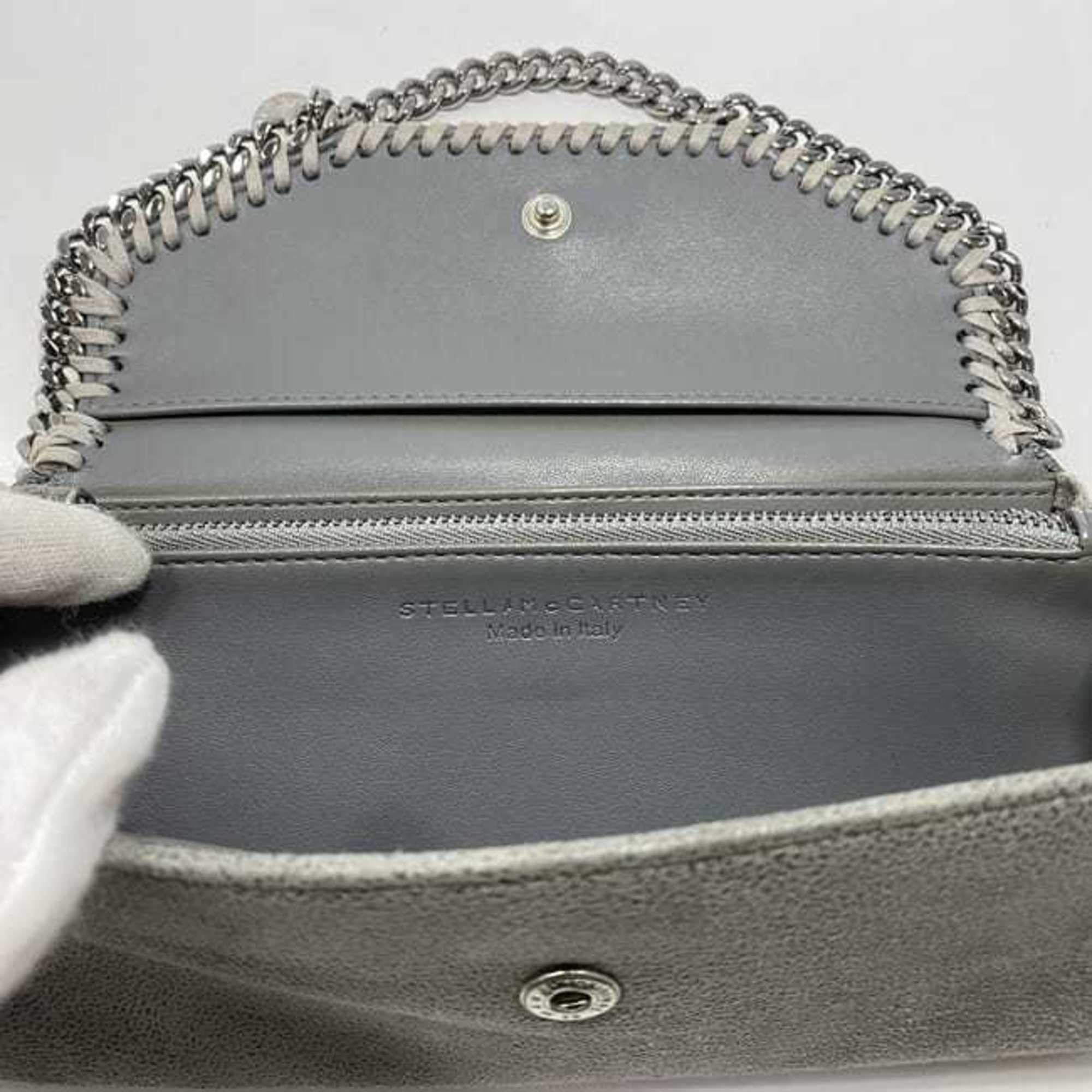 Stella McCartney Stella McCartney Bi-fold Long Wallet ec-22713 Grey Falabella 391835 W9132 WI17 1220 Synthetic Leather STELLA McCARTNEY Chain Folding Flap Women's Size ONE SIZE - 8 Thumbnail