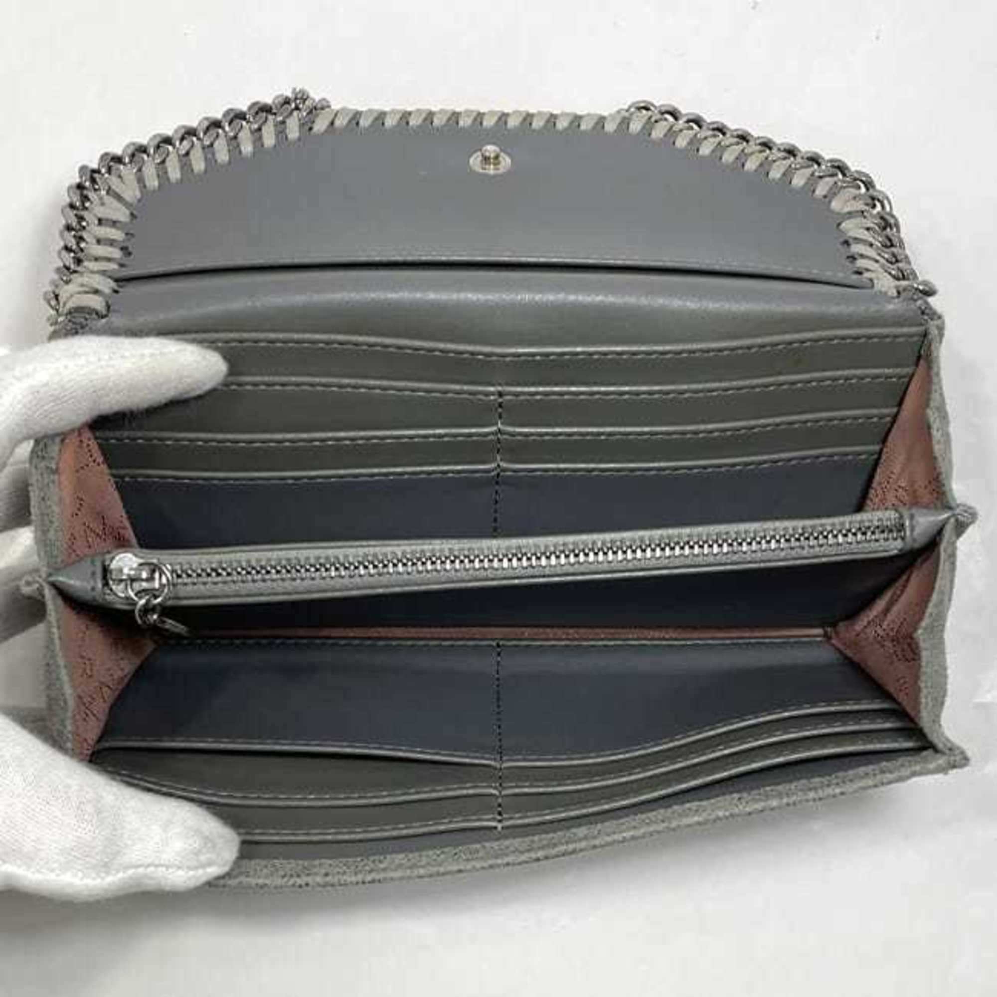 Stella McCartney Stella McCartney Bi-fold Long Wallet ec-22713 Grey Falabella 391835 W9132 WI17 1220 Synthetic Leather STELLA McCARTNEY Chain Folding Flap Women's Size ONE SIZE - 5 Thumbnail