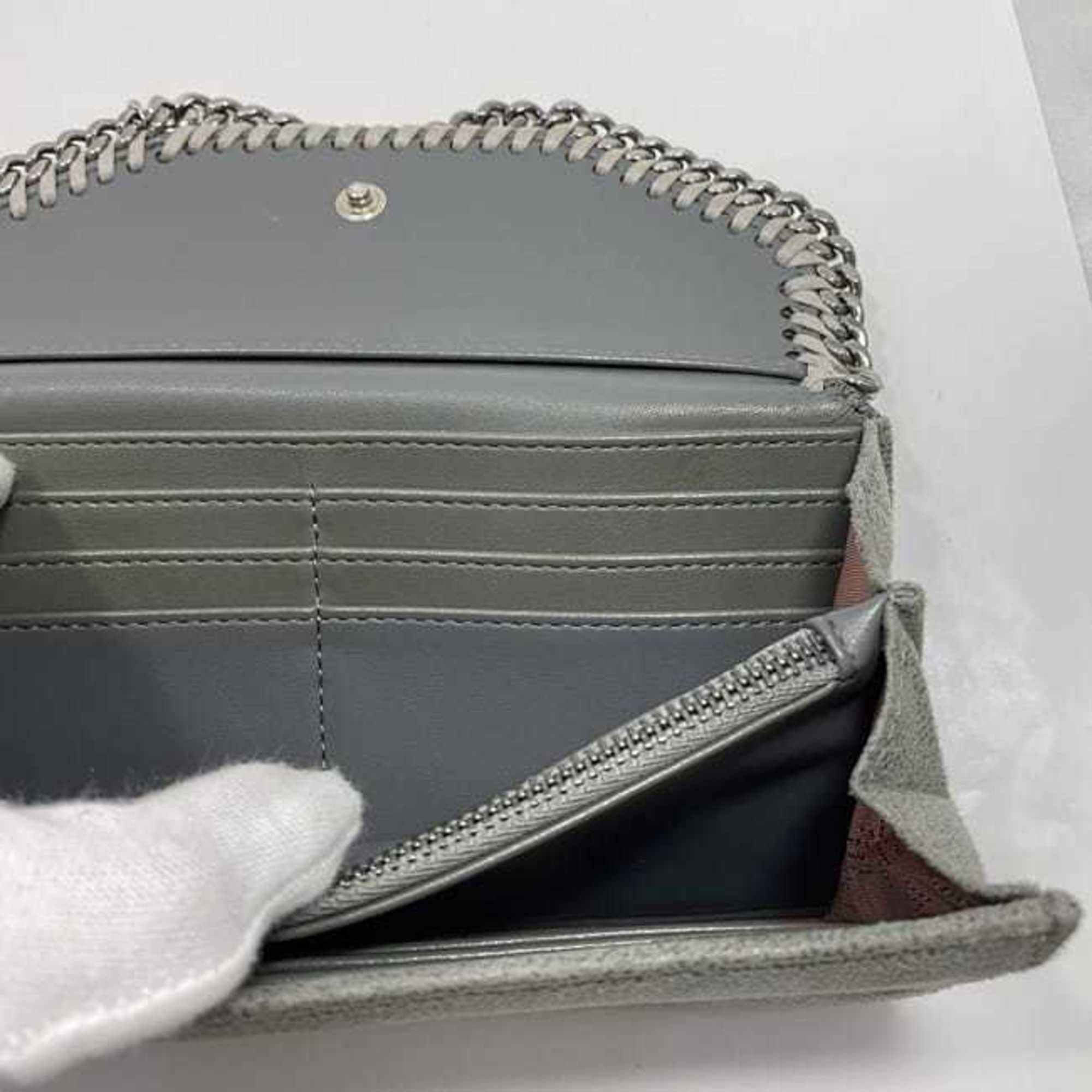 Stella McCartney Stella McCartney Bi-fold Long Wallet ec-22713 Grey Falabella 391835 W9132 WI17 1220 Synthetic Leather STELLA McCARTNEY Chain Folding Flap Women's Size ONE SIZE - 7 Thumbnail