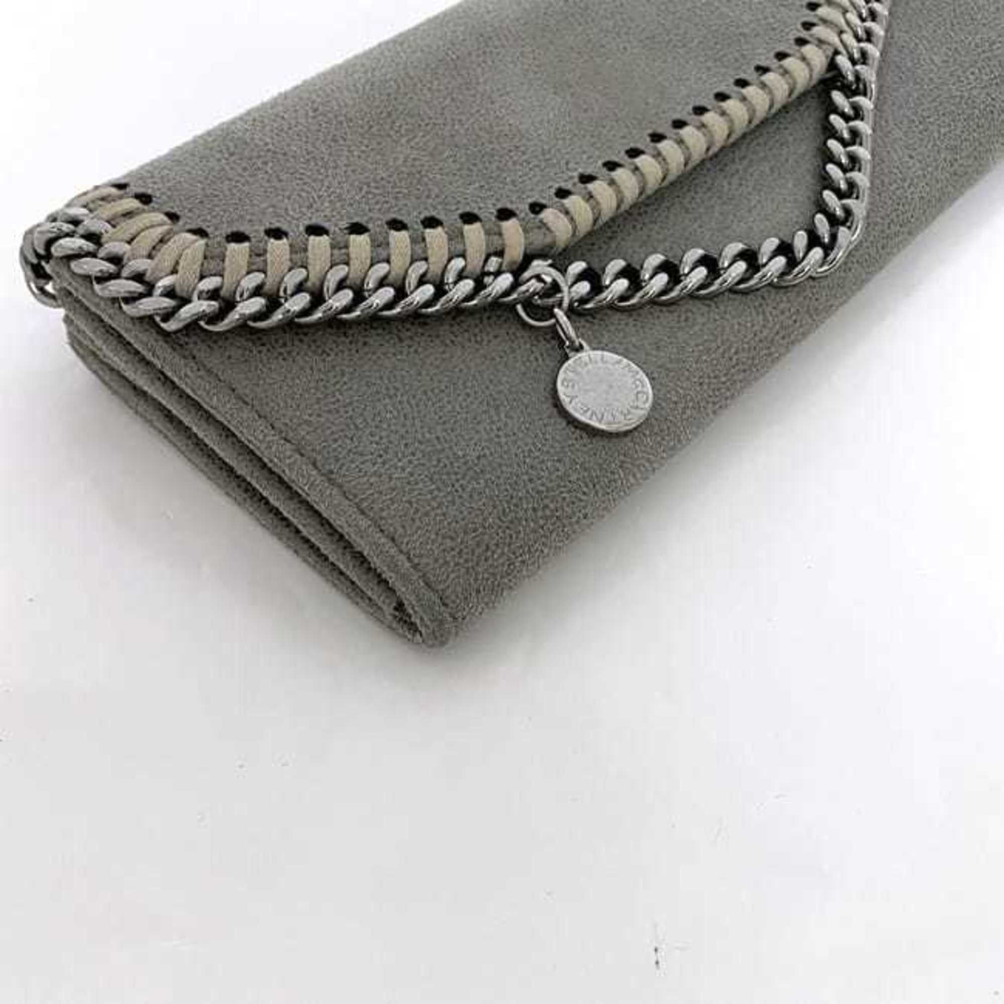 Stella McCartney Stella McCartney Bi-fold Long Wallet ec-22713 Grey Falabella 391835 W9132 WI17 1220 Synthetic Leather STELLA McCARTNEY Chain Folding Flap Women's Size ONE SIZE - 4 Thumbnail