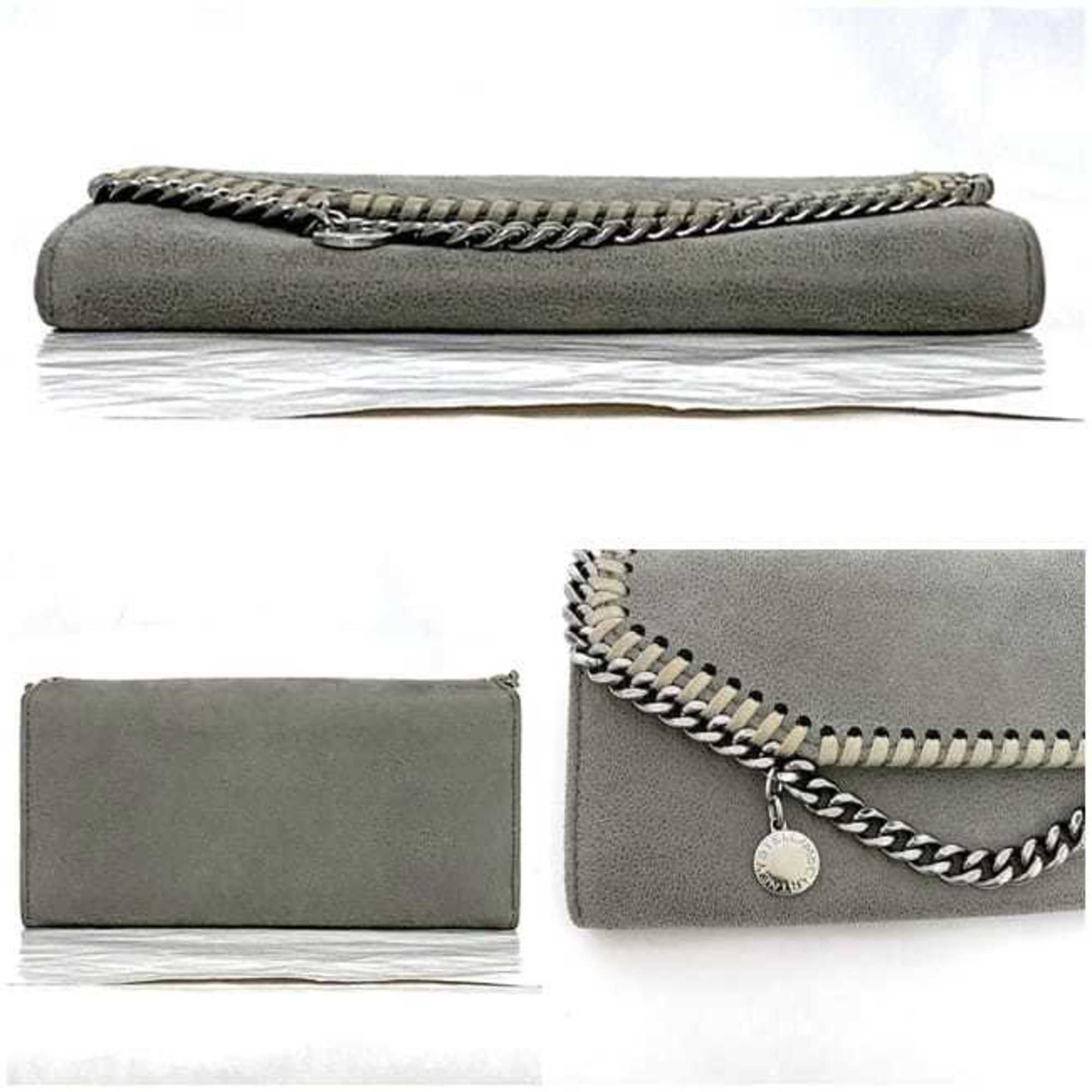 Stella McCartney Stella McCartney Bi-fold Long Wallet ec-22713 Grey Falabella 391835 W9132 WI17 1220 Synthetic Leather STELLA McCARTNEY Chain Folding Flap Women's Size ONE SIZE - 3 Thumbnail
