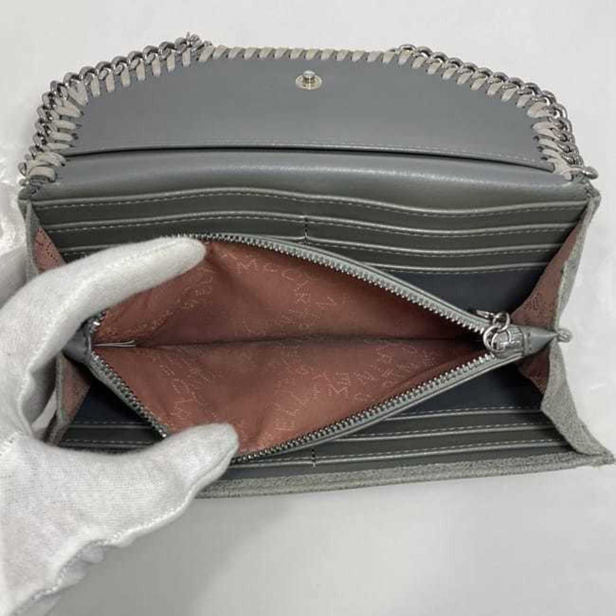 Stella McCartney Stella McCartney Bi-fold Long Wallet ec-22713 Grey Falabella 391835 W9132 WI17 1220 Synthetic Leather STELLA McCARTNEY Chain Folding Flap Women's Size ONE SIZE - 6 Thumbnail