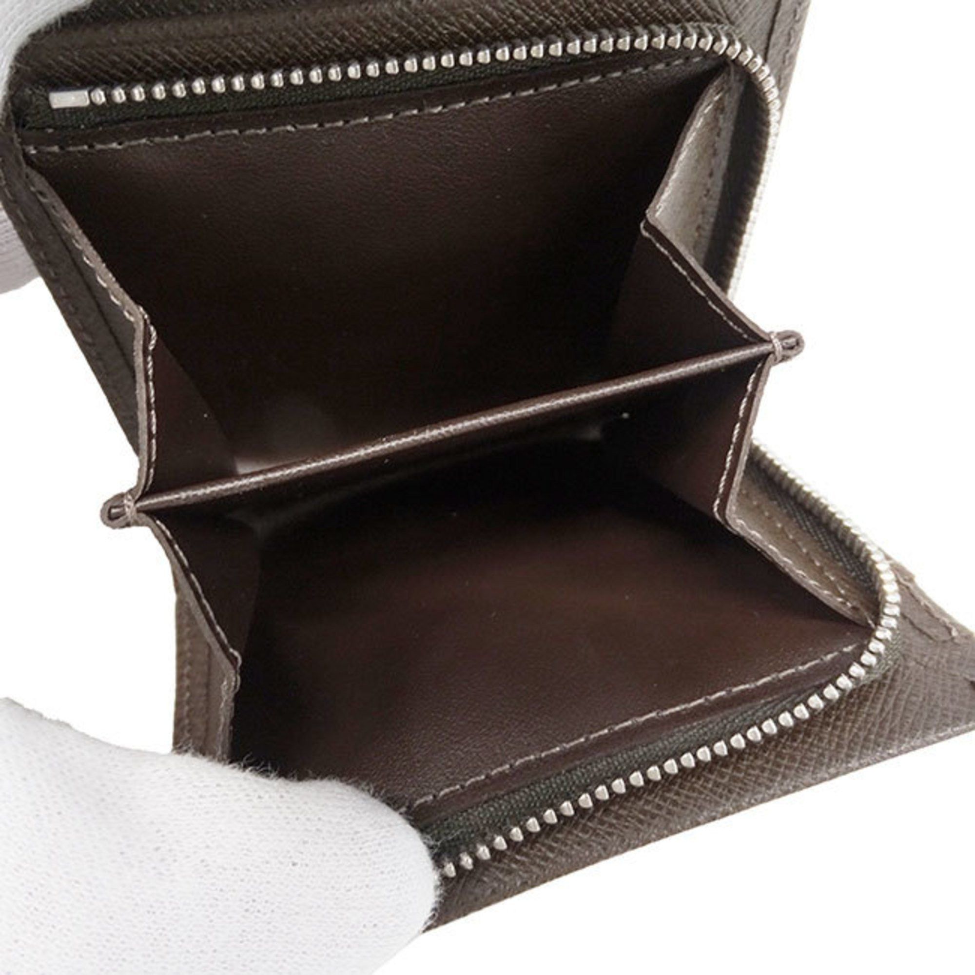 Louis Vuitton Louis Vuitton Wallet Men's Coin Case Taiga Porto Monnaie Sergei Grisli Brown M32568 Purse Compact Size ONE SIZE - 7 Thumbnail