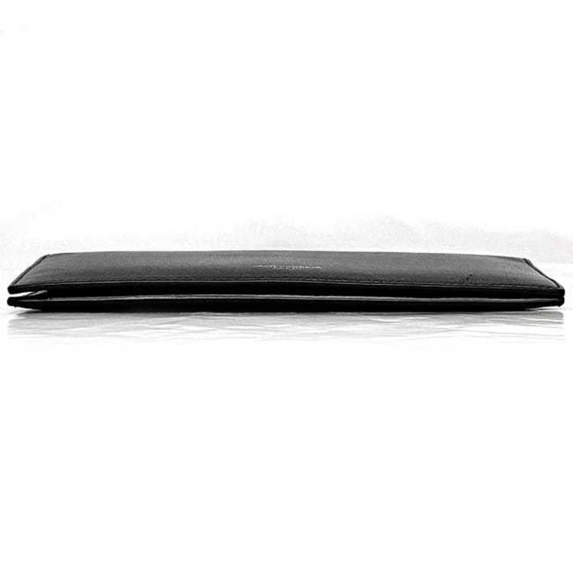 Saint Laurent Paris Saint Laurent Bi-fold Long Wallet f-22675 Black TGN556297 0920 Leather SAINT LAURENT PARIS Grain YSL Women's Men's Size ONE SIZE - 4 Thumbnail
