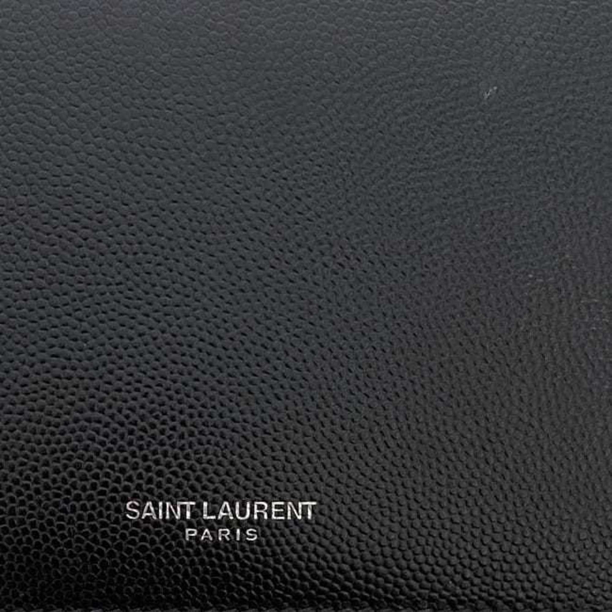 Saint Laurent Paris Saint Laurent Bi-fold Long Wallet f-22675 Black TGN556297 0920 Leather SAINT LAURENT PARIS Grain YSL Women's Men's Size ONE SIZE - 6 Thumbnail