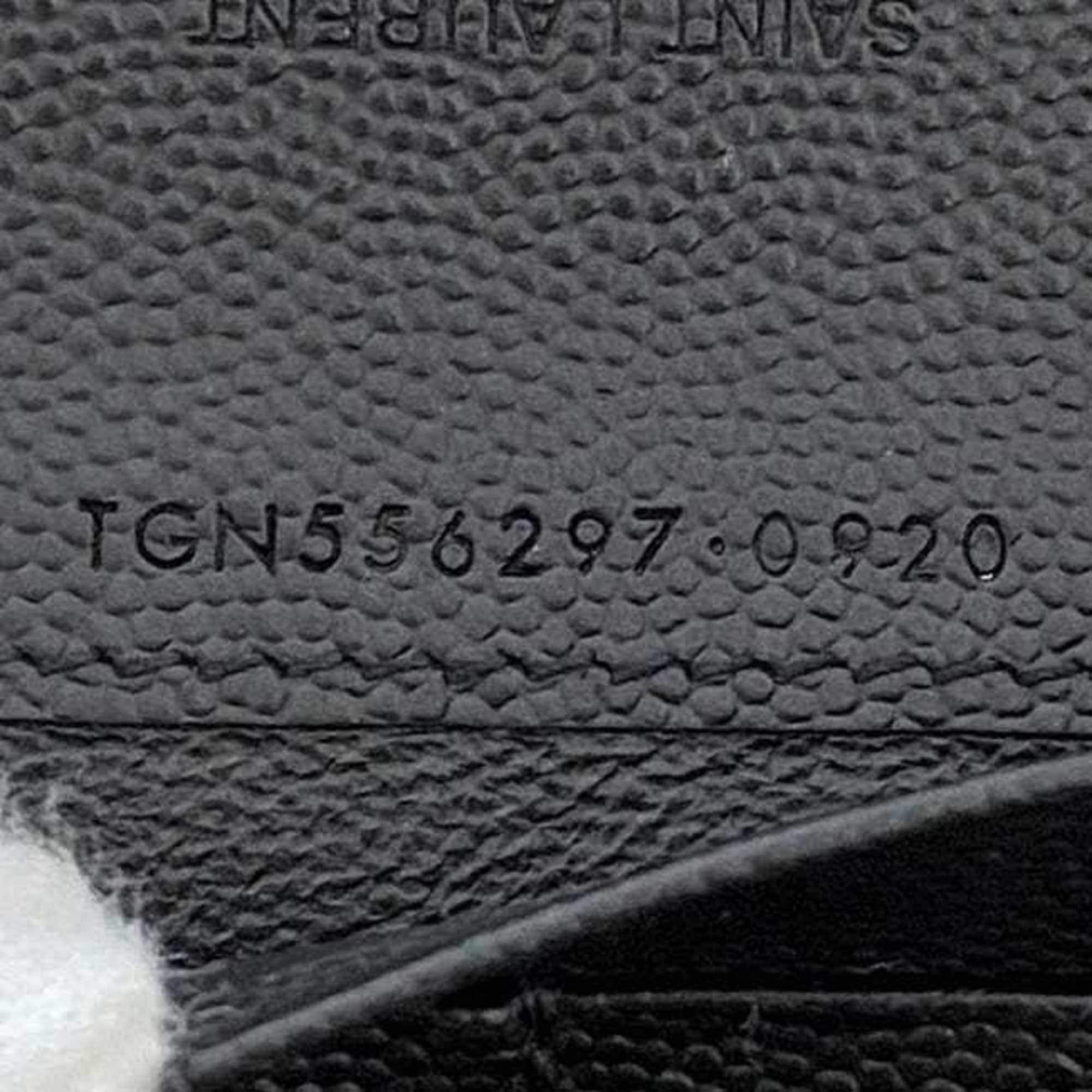 Saint Laurent Paris Saint Laurent Bi-fold Long Wallet f-22675 Black TGN556297 0920 Leather SAINT LAURENT PARIS Grain YSL Women's Men's Size ONE SIZE - 10 Thumbnail