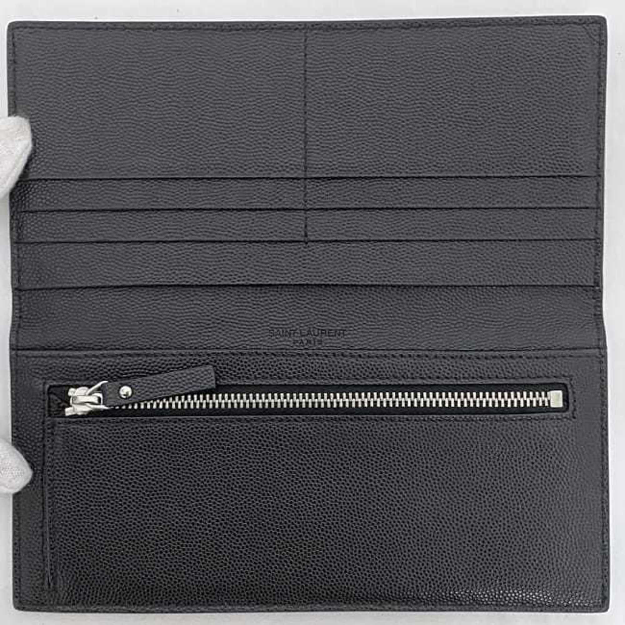 Saint Laurent Paris Saint Laurent Bi-fold Long Wallet f-22675 Black TGN556297 0920 Leather SAINT LAURENT PARIS Grain YSL Women's Men's Size ONE SIZE - 7 Thumbnail