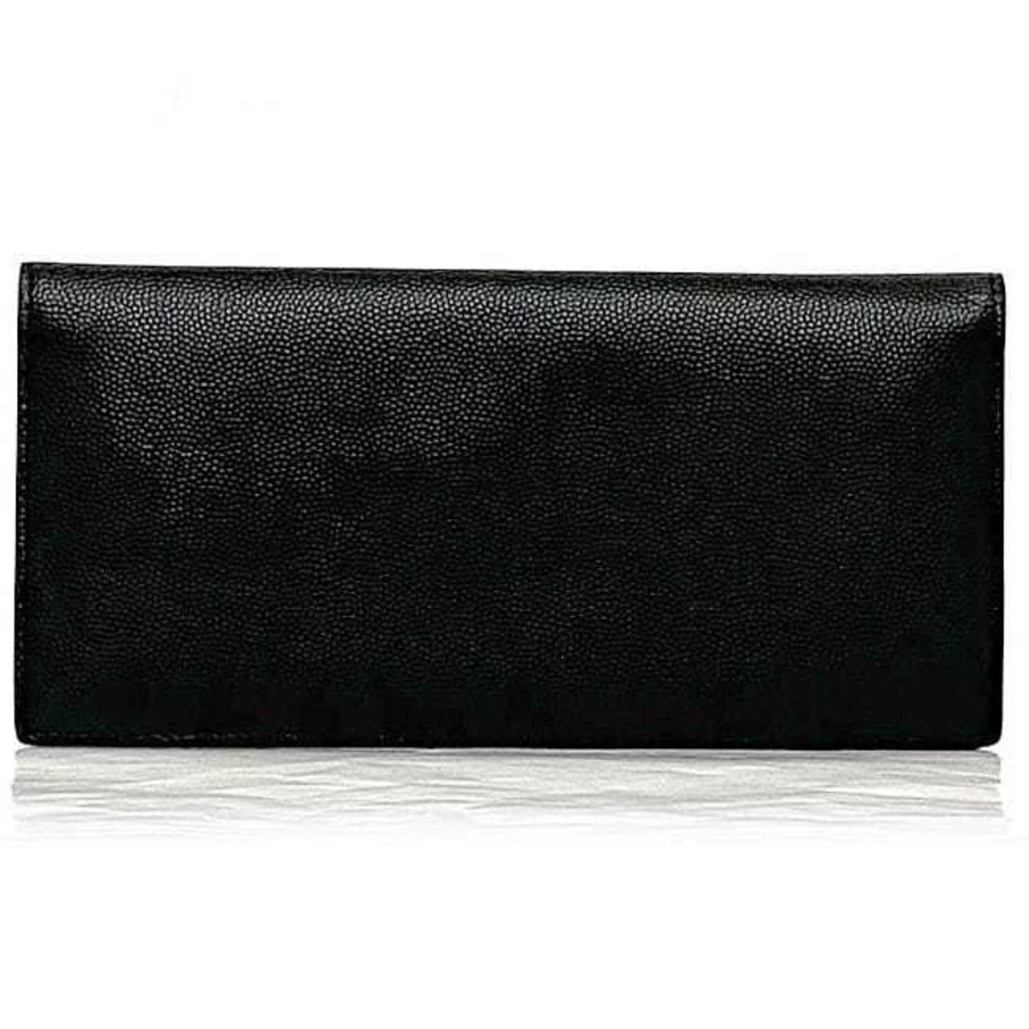 Saint Laurent Paris Saint Laurent Bi-fold Long Wallet f-22675 Black TGN556297 0920 Leather SAINT LAURENT PARIS Grain YSL Women's Men's Size ONE SIZE - 3 Thumbnail