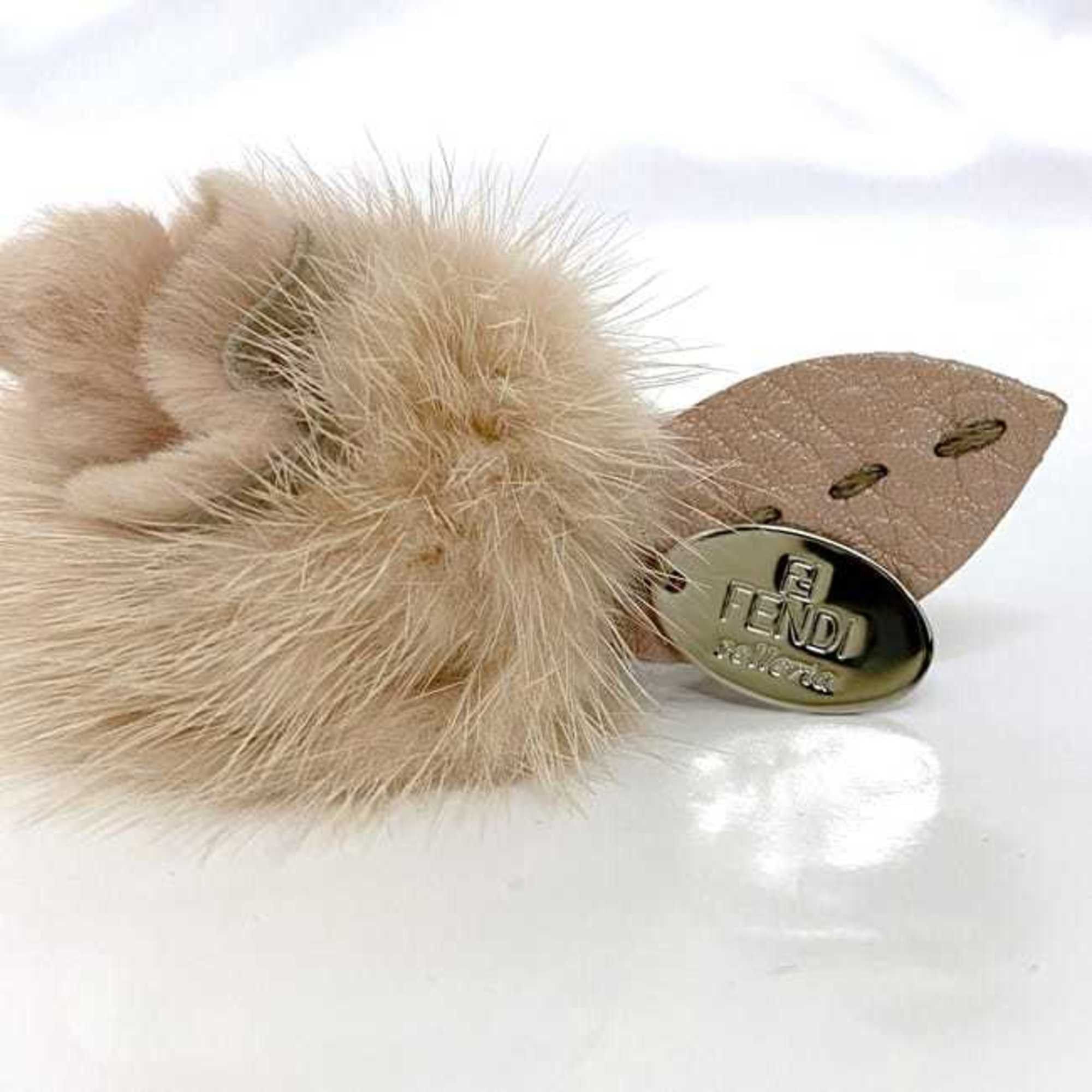 Fendi Fendi bracelet ec-22714 pink Selleria leather fur FENDI fluffy flower motif ladies Size ONE SIZE - 8 Thumbnail