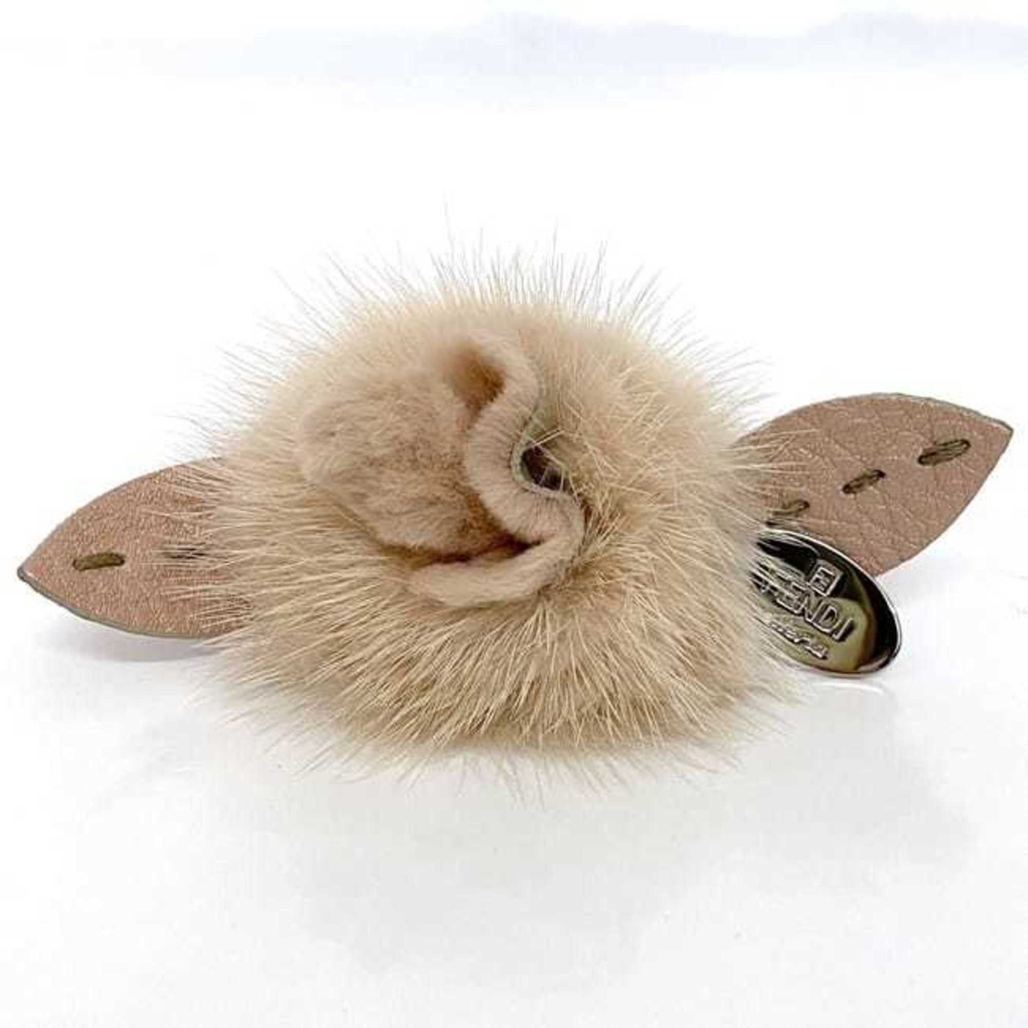 Fendi Fendi bracelet ec-22714 pink Selleria leather fur FENDI fluffy flower motif ladies Size ONE SIZE - 7 Thumbnail