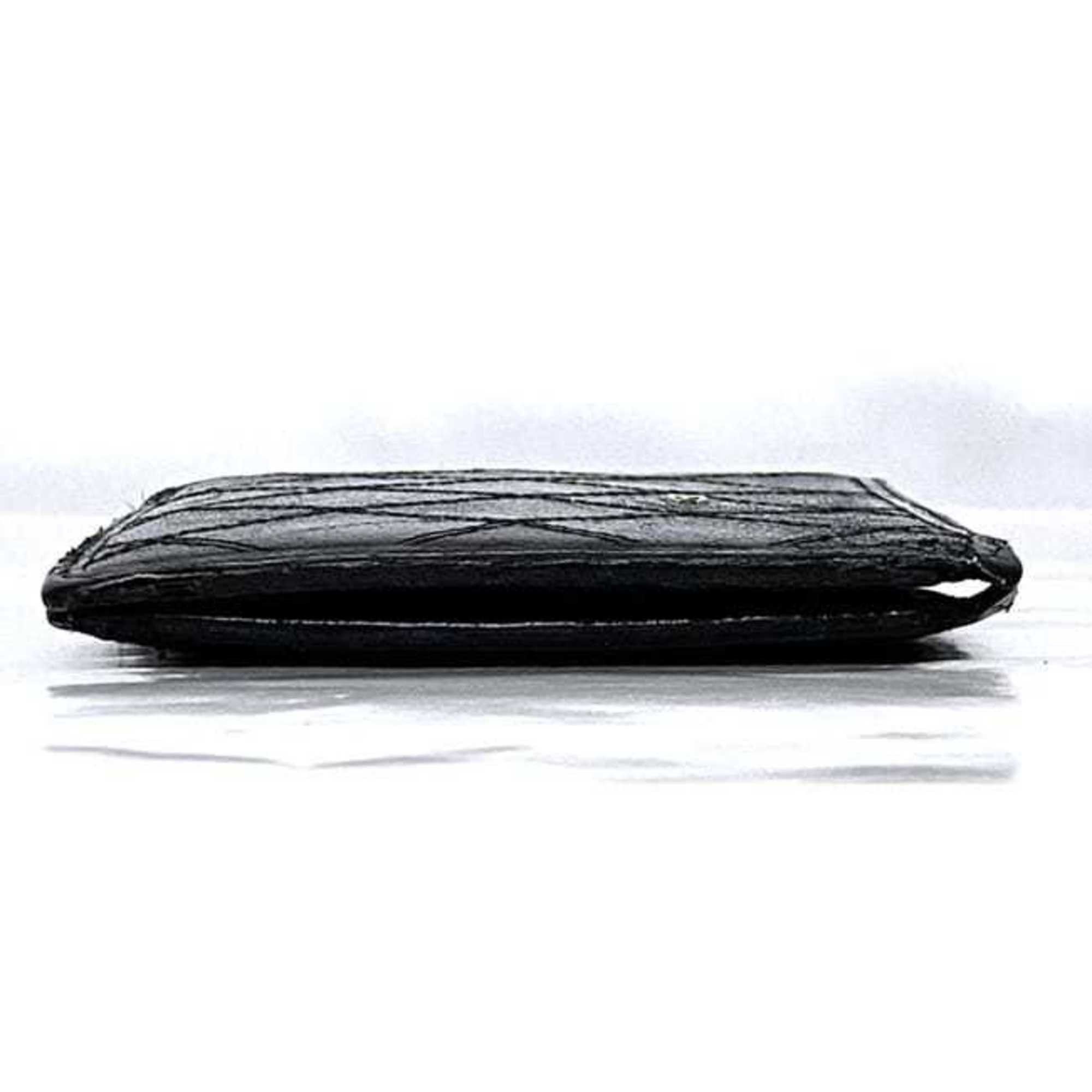 Chanel Chanel Bi-fold Wallet ec-22611 Black Bicolor Billfold Leather CHANEL Folding Coco Mark Quilting Compact Mini Size ONE SIZE - 4 Thumbnail
