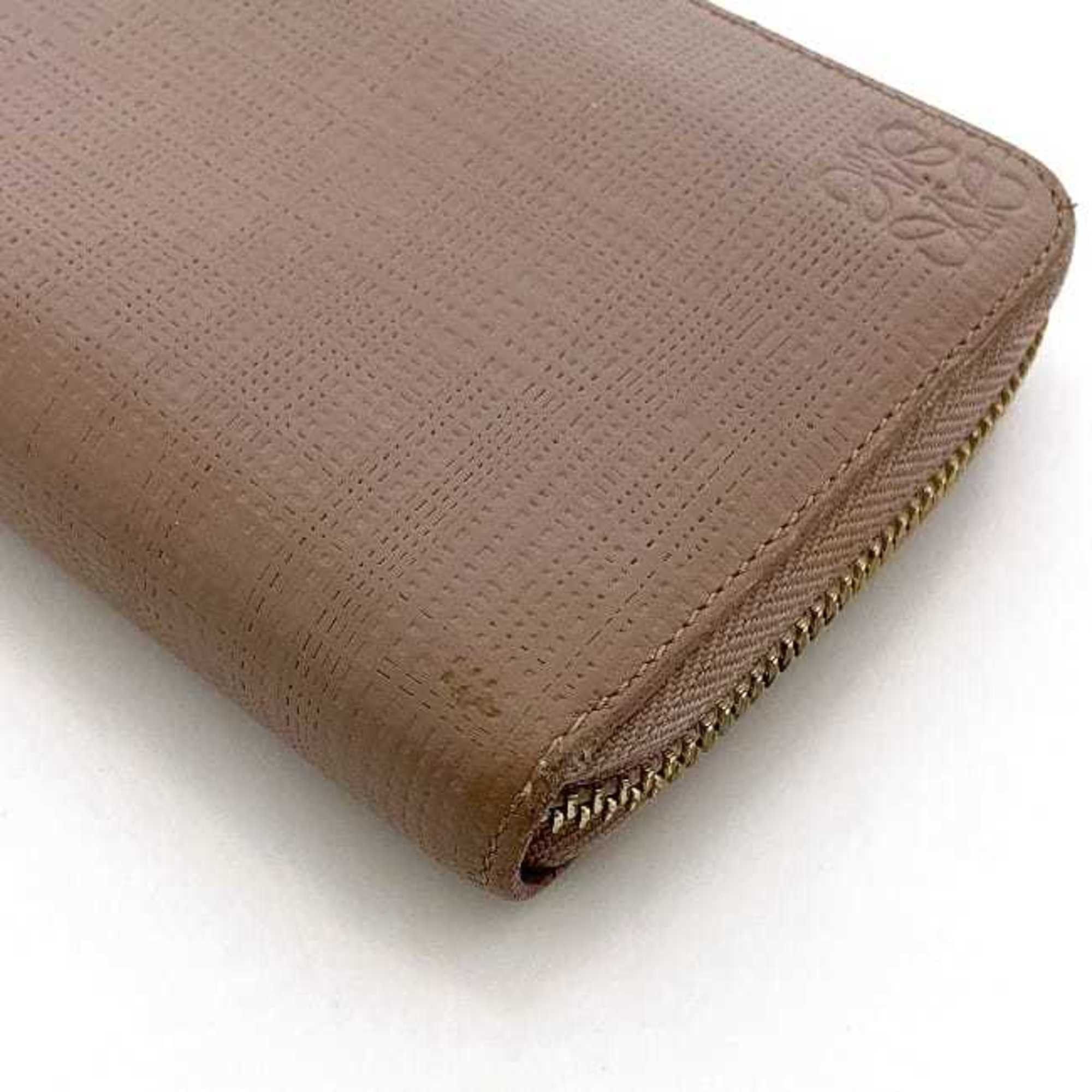 Loewe LOEWE Round Long Wallet ec-22775 Pink Linen Anagram 101N88.F13 Leather 261611 Women's Size ONE SIZE - 7 Thumbnail