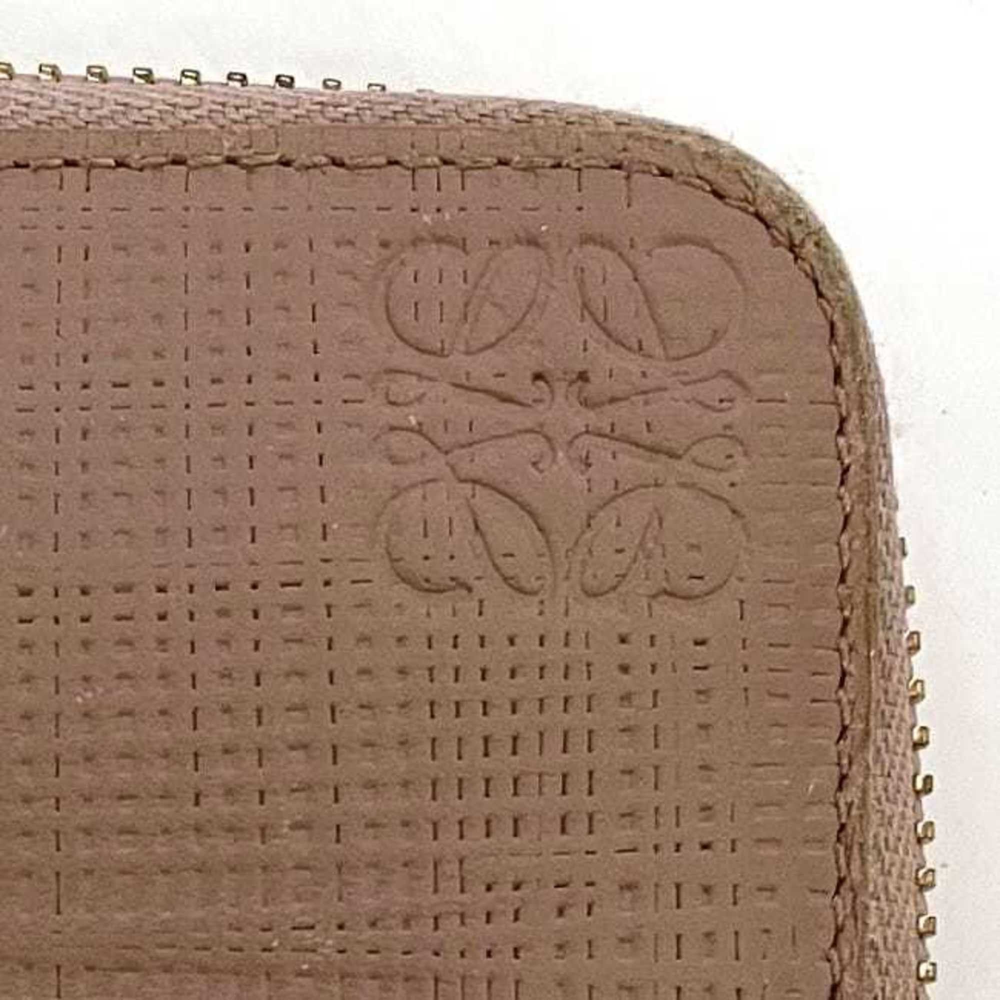 Loewe LOEWE Round Long Wallet ec-22775 Pink Linen Anagram 101N88.F13 Leather 261611 Women's Size ONE SIZE - 8 Thumbnail