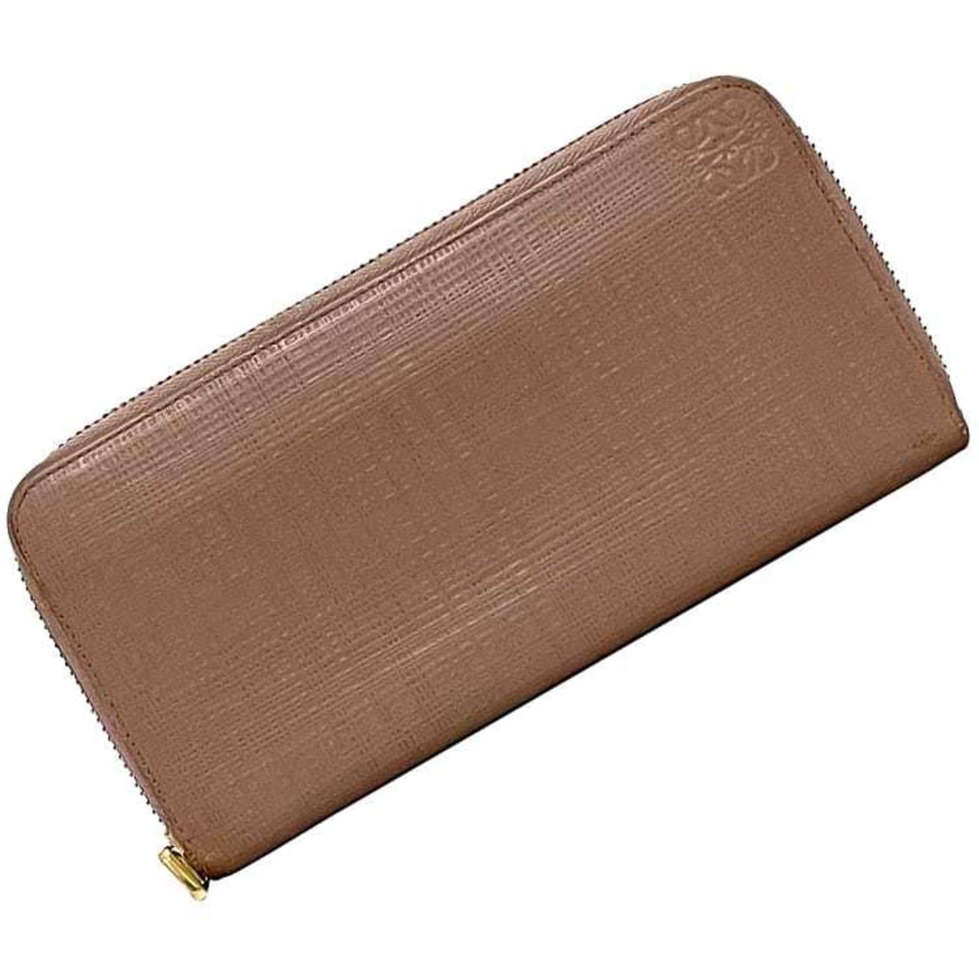 Loewe LOEWE Round Long Wallet ec-22775 Pink Linen Anagram 101N88.F13 Leather 261611 Women's Size ONE SIZE - 2 Thumbnail