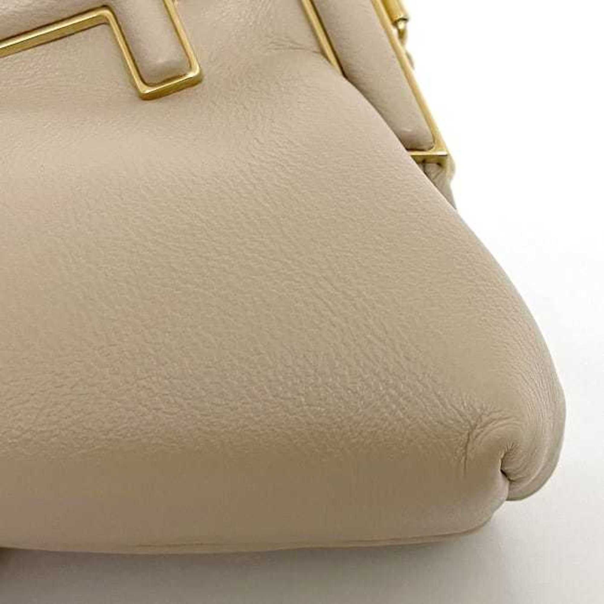 Fendi Fendi Charm First Nano f-22748 Beige Gold 7AS051 Mini Leather ABVE 228 1835 FENDI Pouch Bag Key Holder Chain Crossbody Size ONE SIZE - 6 Thumbnail