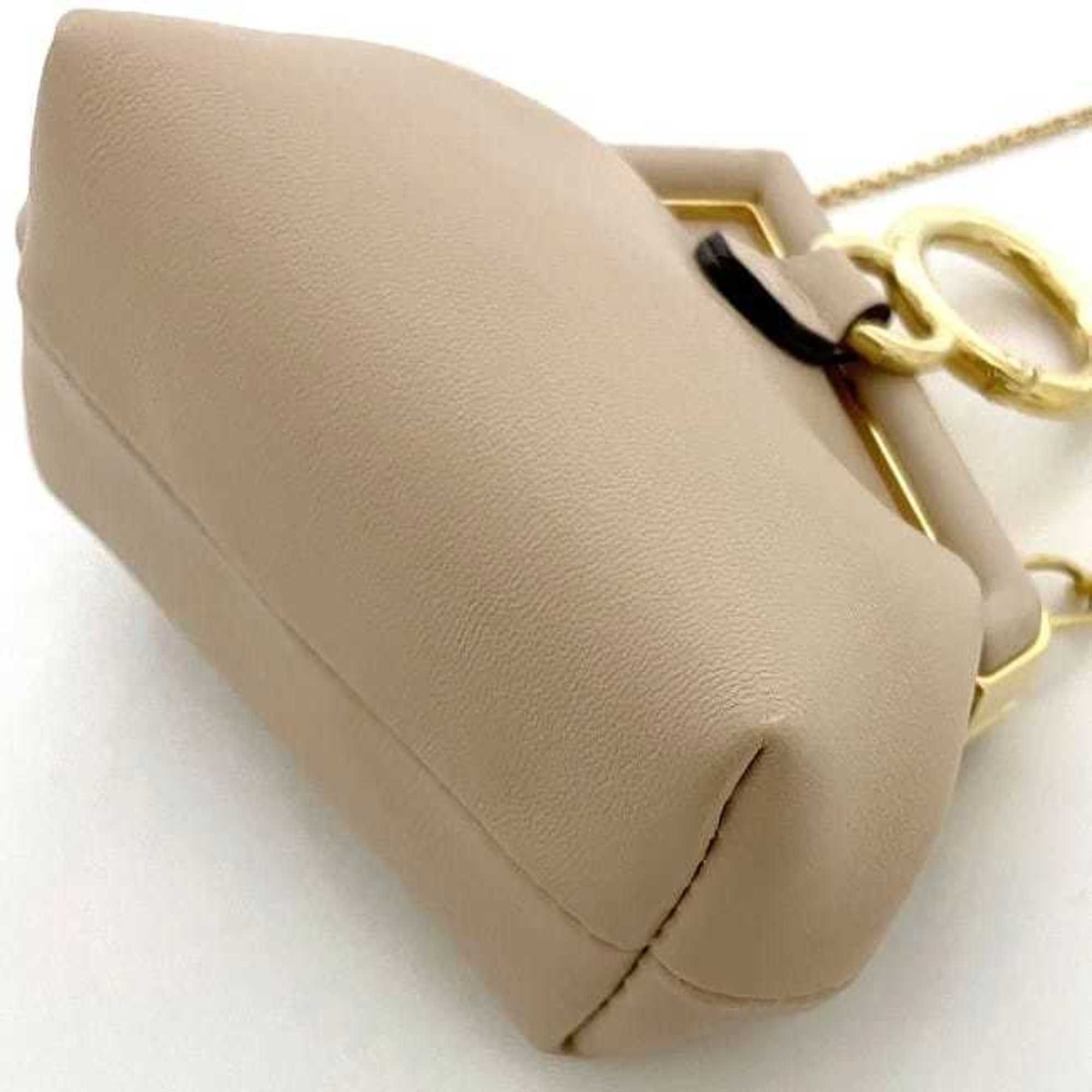 Fendi Fendi Charm First Nano f-22748 Beige Gold 7AS051 Mini Leather ABVE 228 1835 FENDI Pouch Bag Key Holder Chain Crossbody Size ONE SIZE - 5 Thumbnail