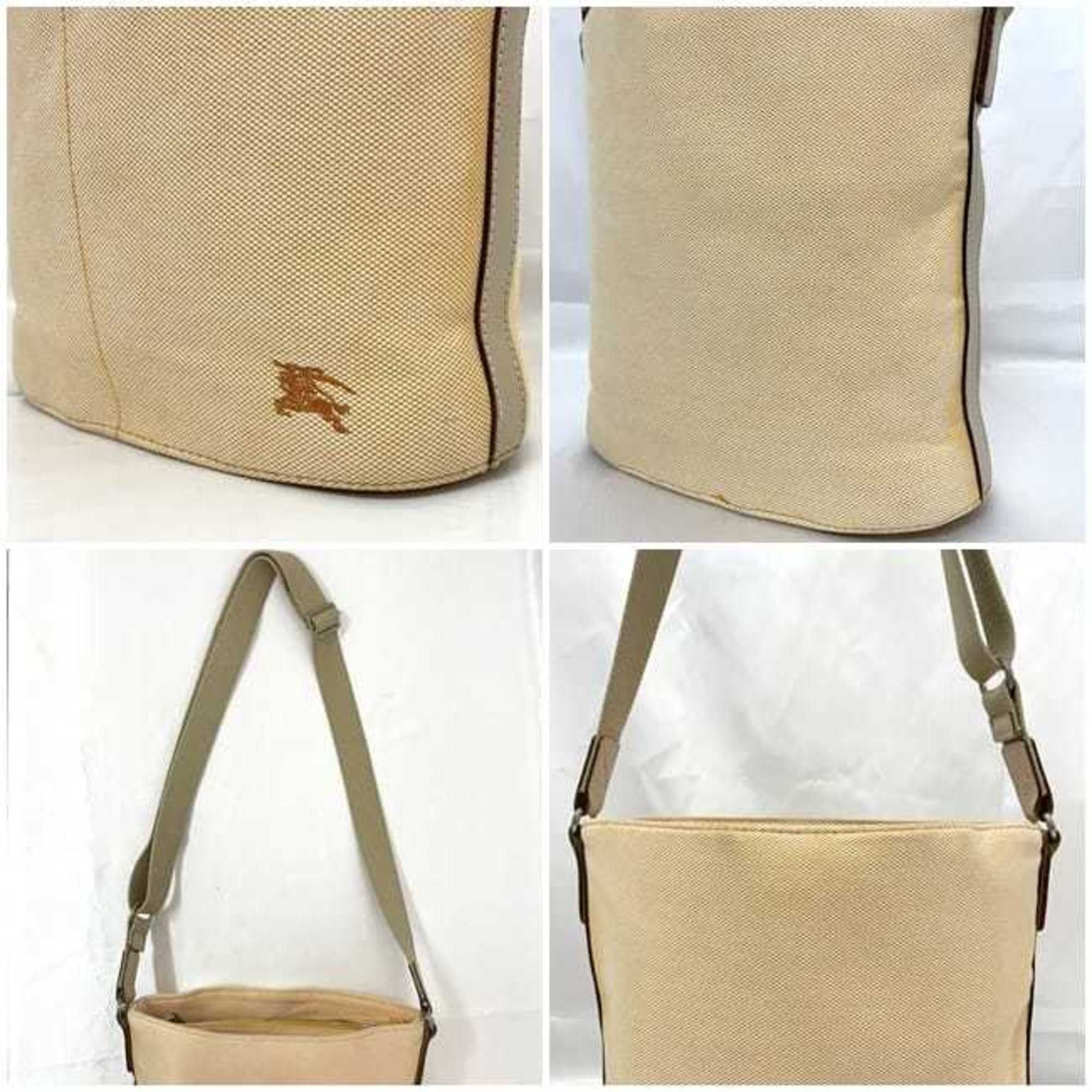 Burberry Burberry shoulder bag ec-22761 orange beige blue label canvas BURBERRY bucket women's men's Size ONE SIZE - 4 Thumbnail