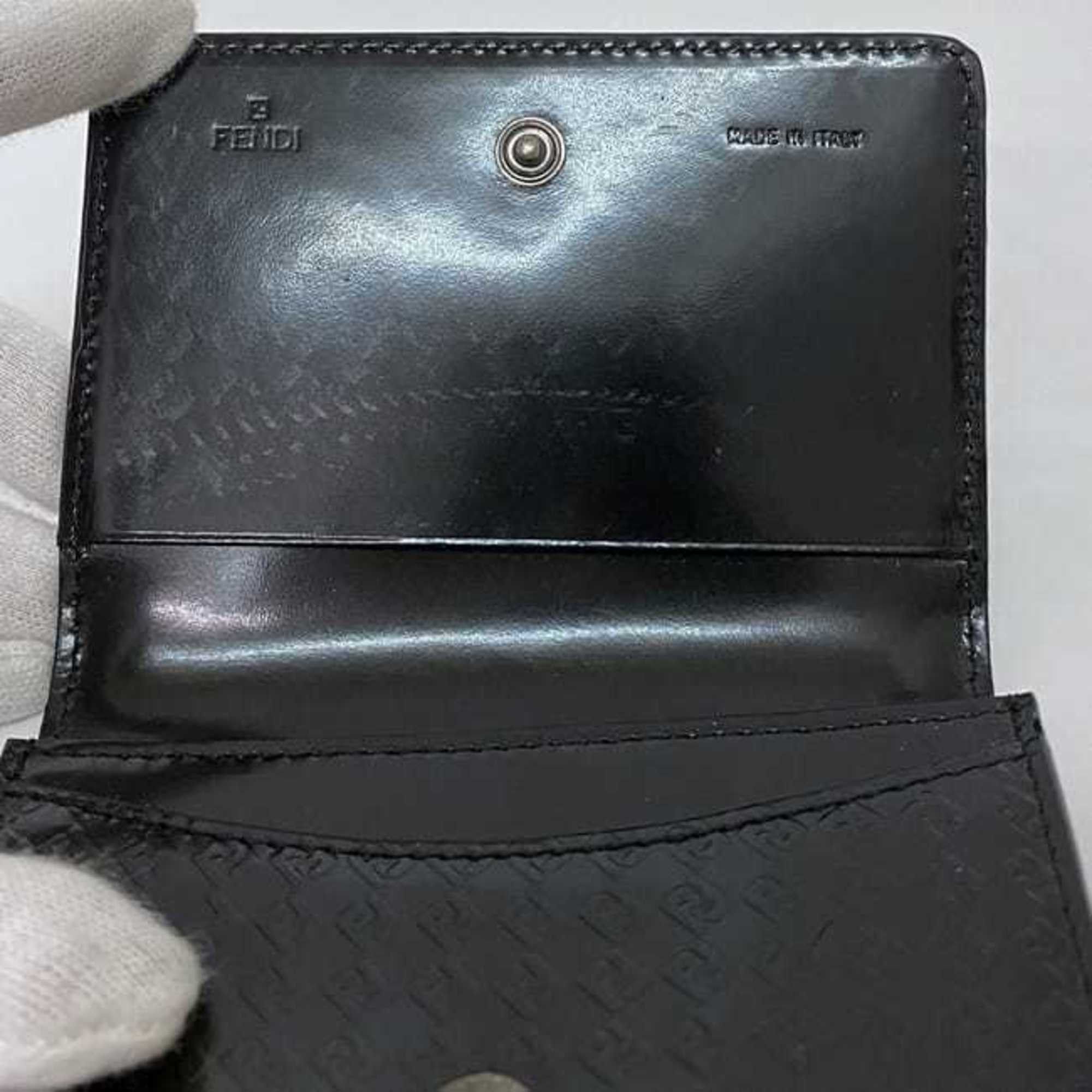 Fendi Fendi Card Case ec-22688 Black Micro Zucca 7M0040 Business Holder Patent Leather 000XH3 F0XB8 FENDI FF Embossed Men's Size ONE SIZE - 7 Thumbnail