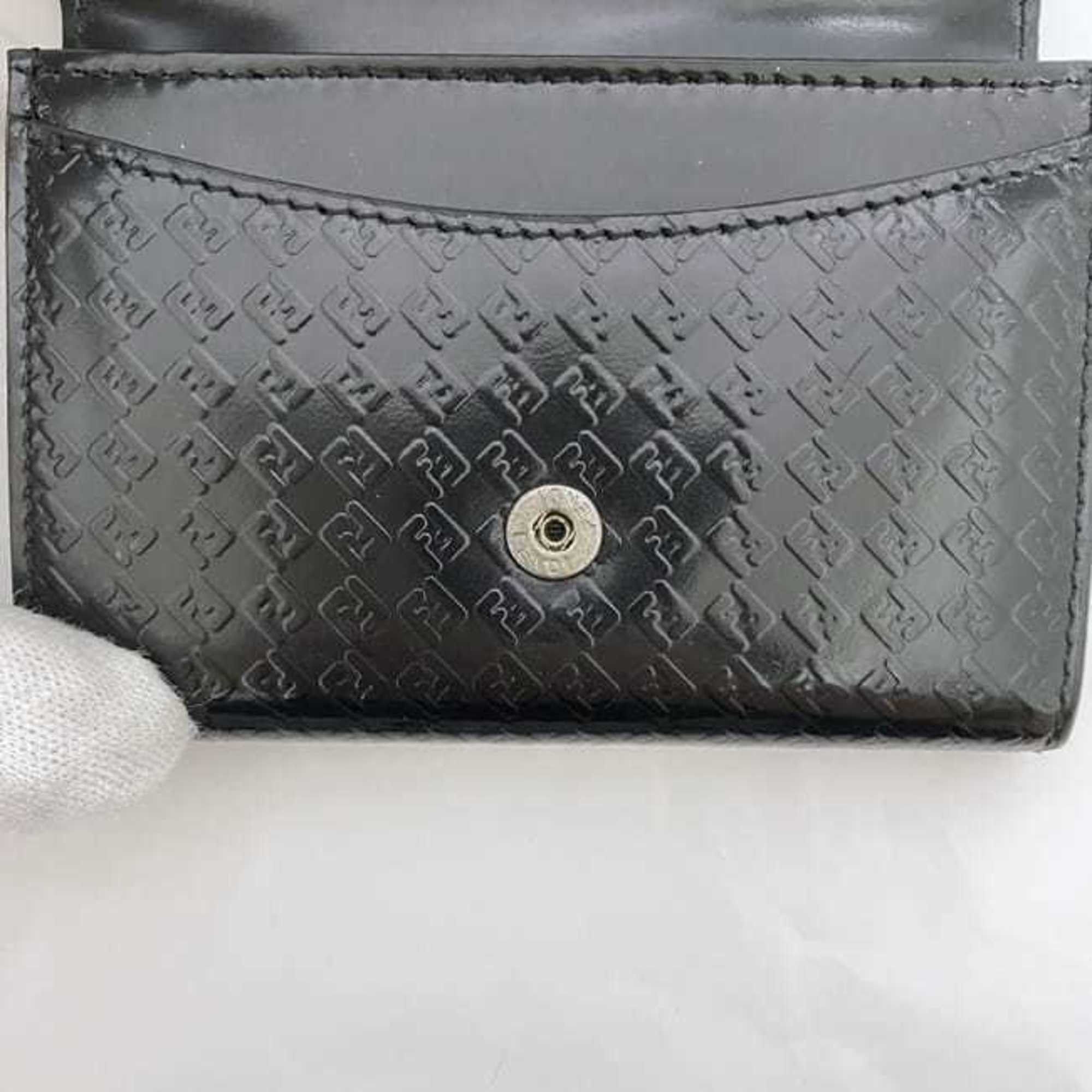 Fendi Fendi Card Case ec-22688 Black Micro Zucca 7M0040 Business Holder Patent Leather 000XH3 F0XB8 FENDI FF Embossed Men's Size ONE SIZE - 6 Thumbnail