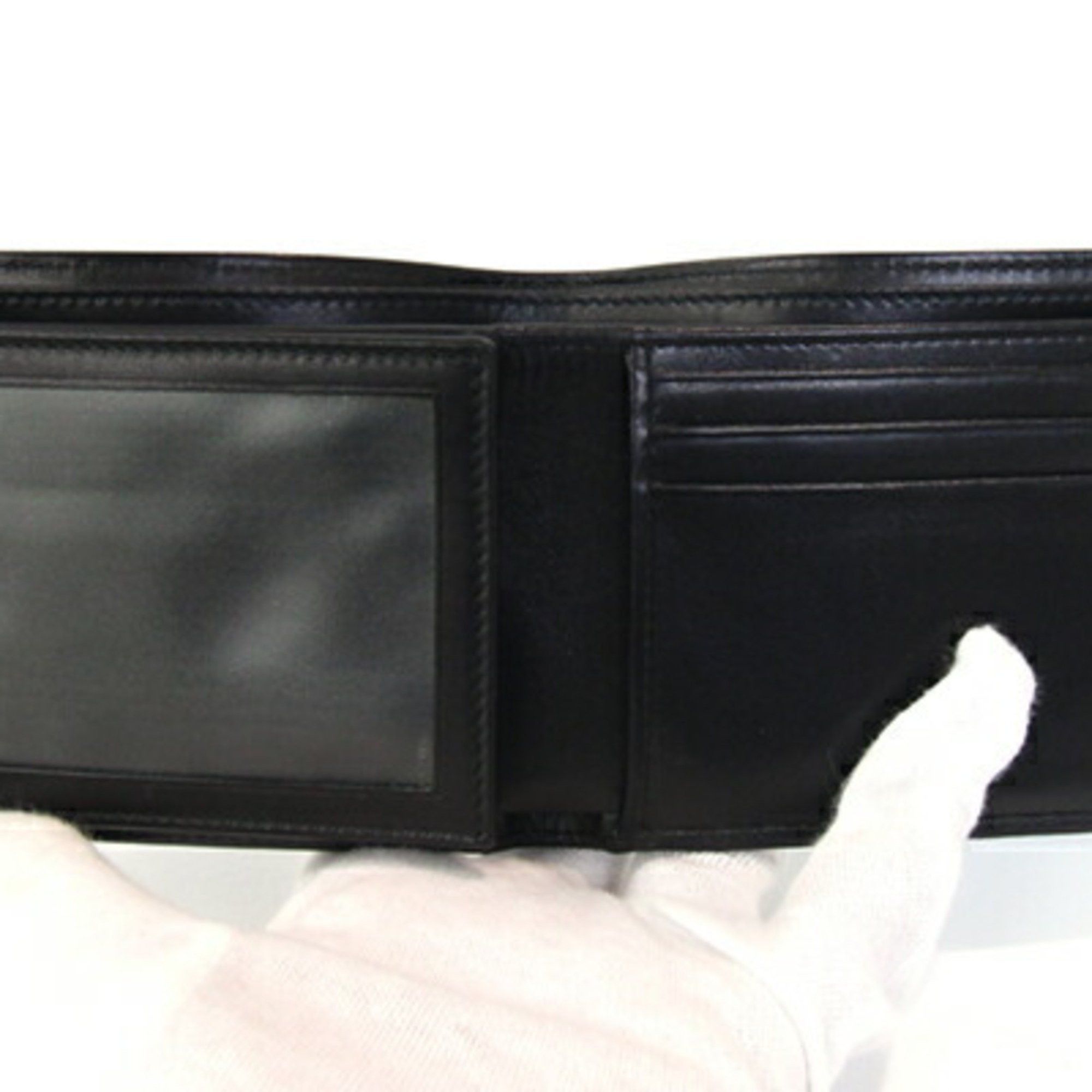 Gucci Gucci Bi-fold Billfold 034 2184 Black Leather Compact Wallet Men's GUCCI Size ONE SIZE - 5 Thumbnail