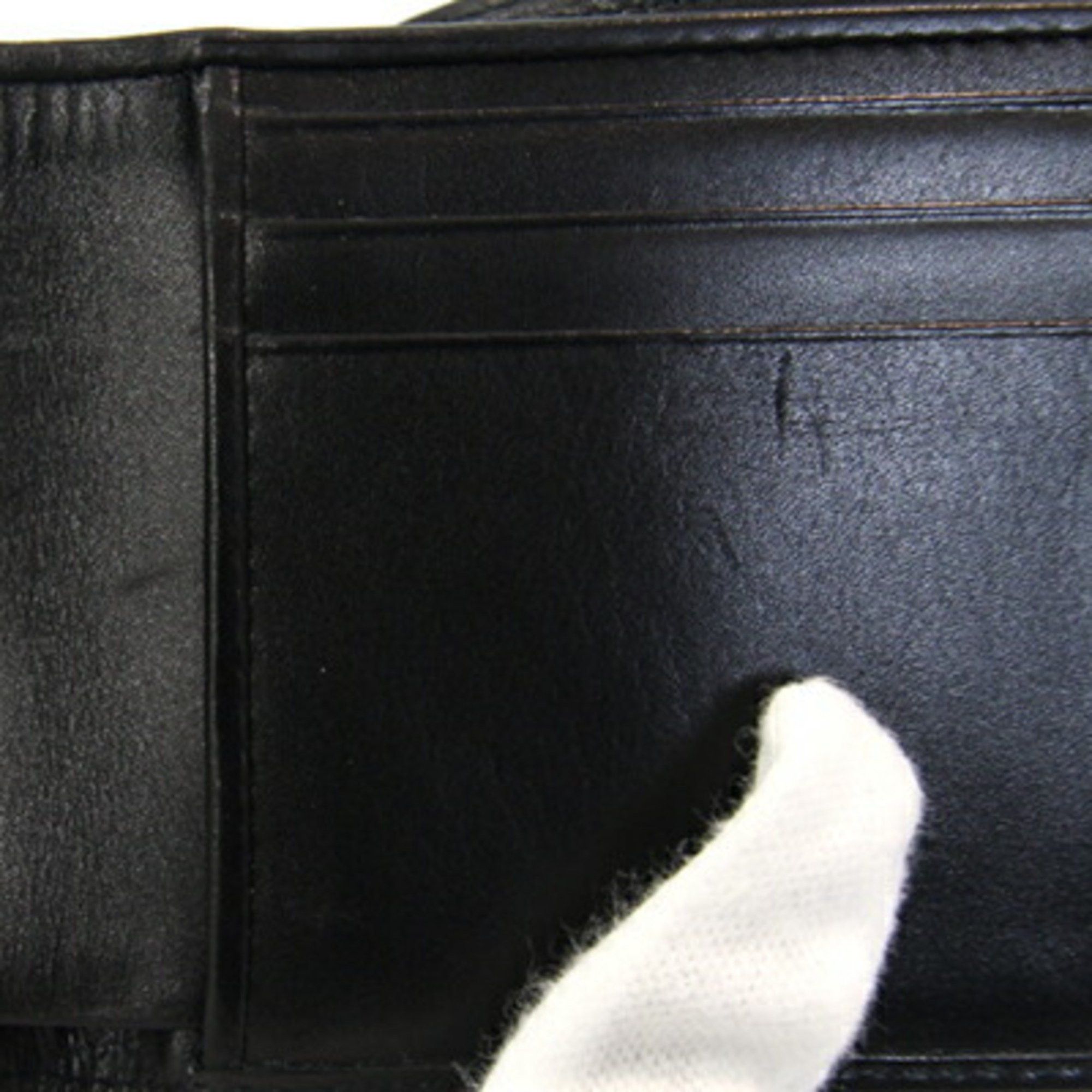 Gucci Gucci Bi-fold Billfold 034 2184 Black Leather Compact Wallet Men's GUCCI Size ONE SIZE - 8 Thumbnail