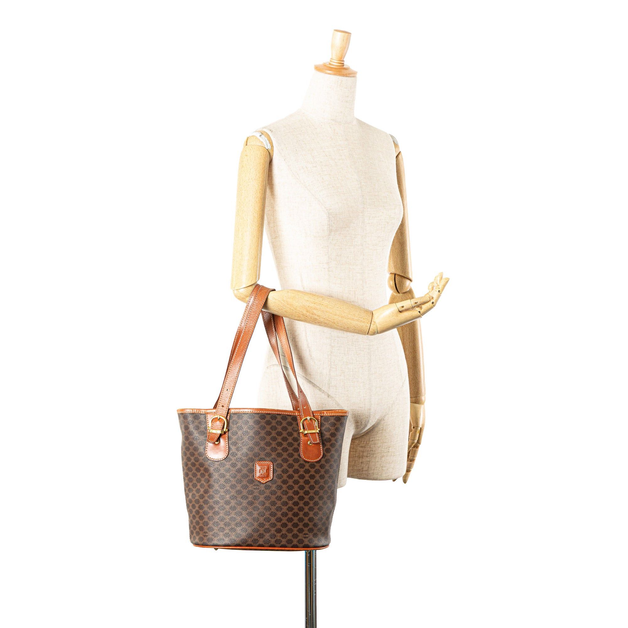 Celine Celine Macadam Coated Canvas Tote Brown Size ONE SIZE - 14 Thumbnail