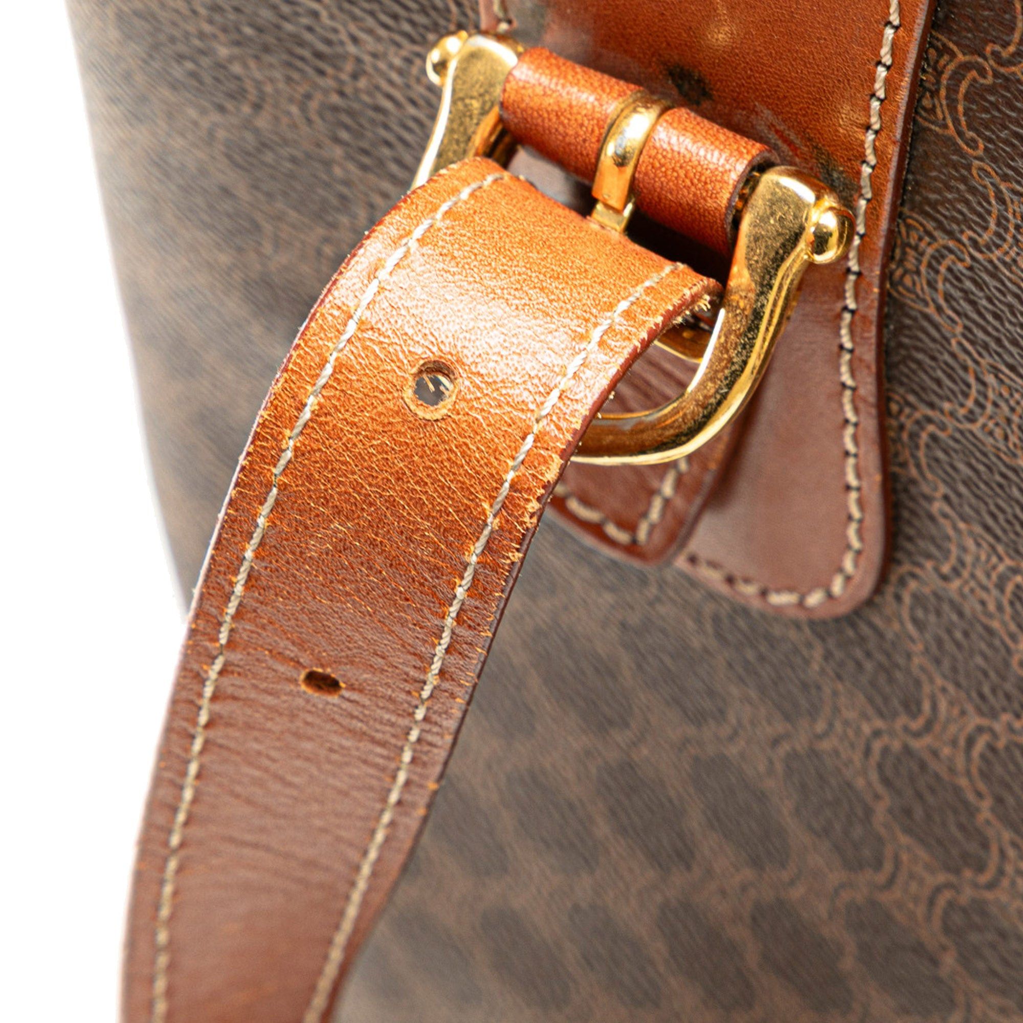 Celine Celine Macadam Coated Canvas Tote Brown Size ONE SIZE - 10 Thumbnail